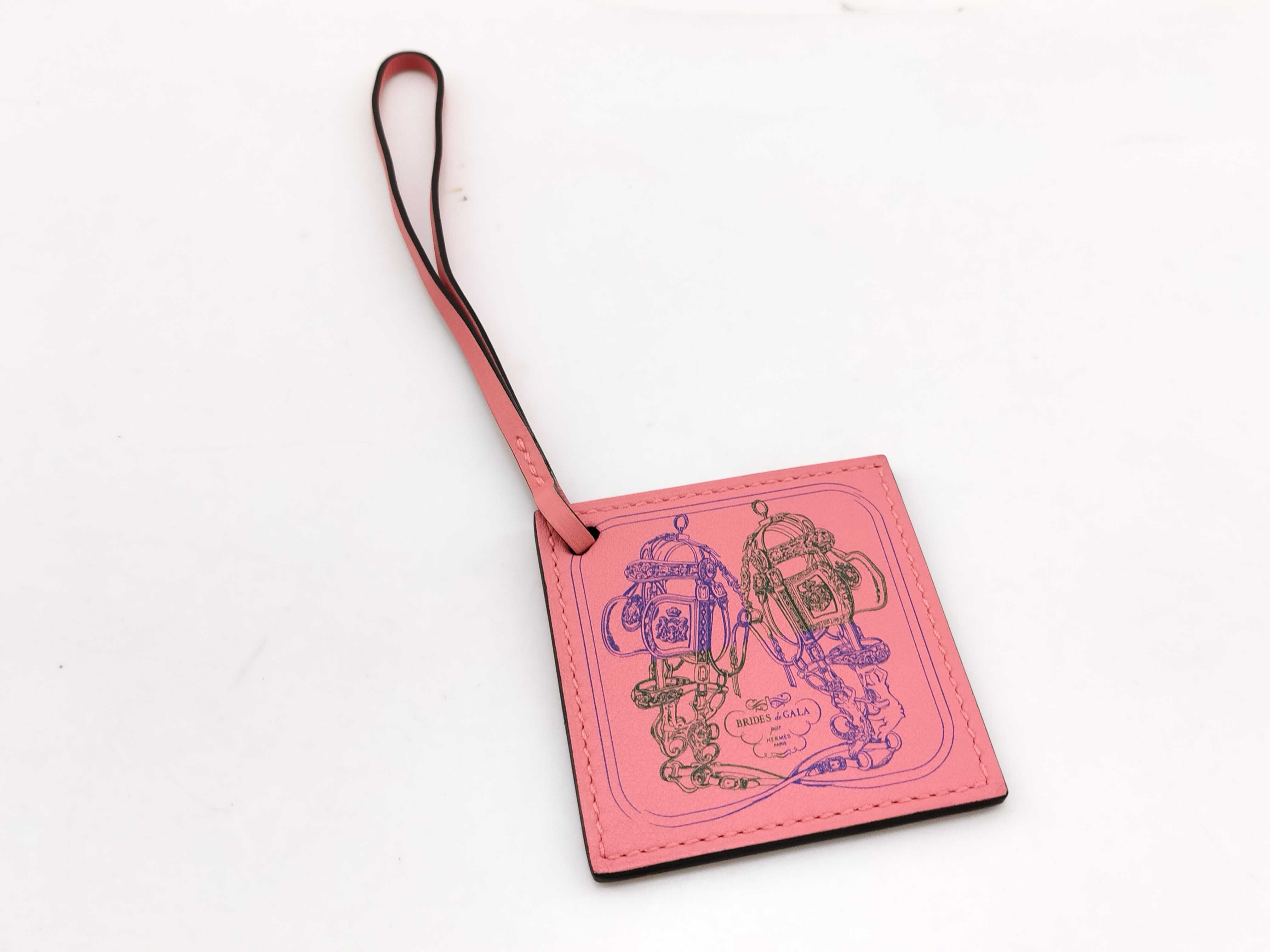 Carre Nano Scarf-shaped Charm, Rose Azalee, Hermes Charm — view 2