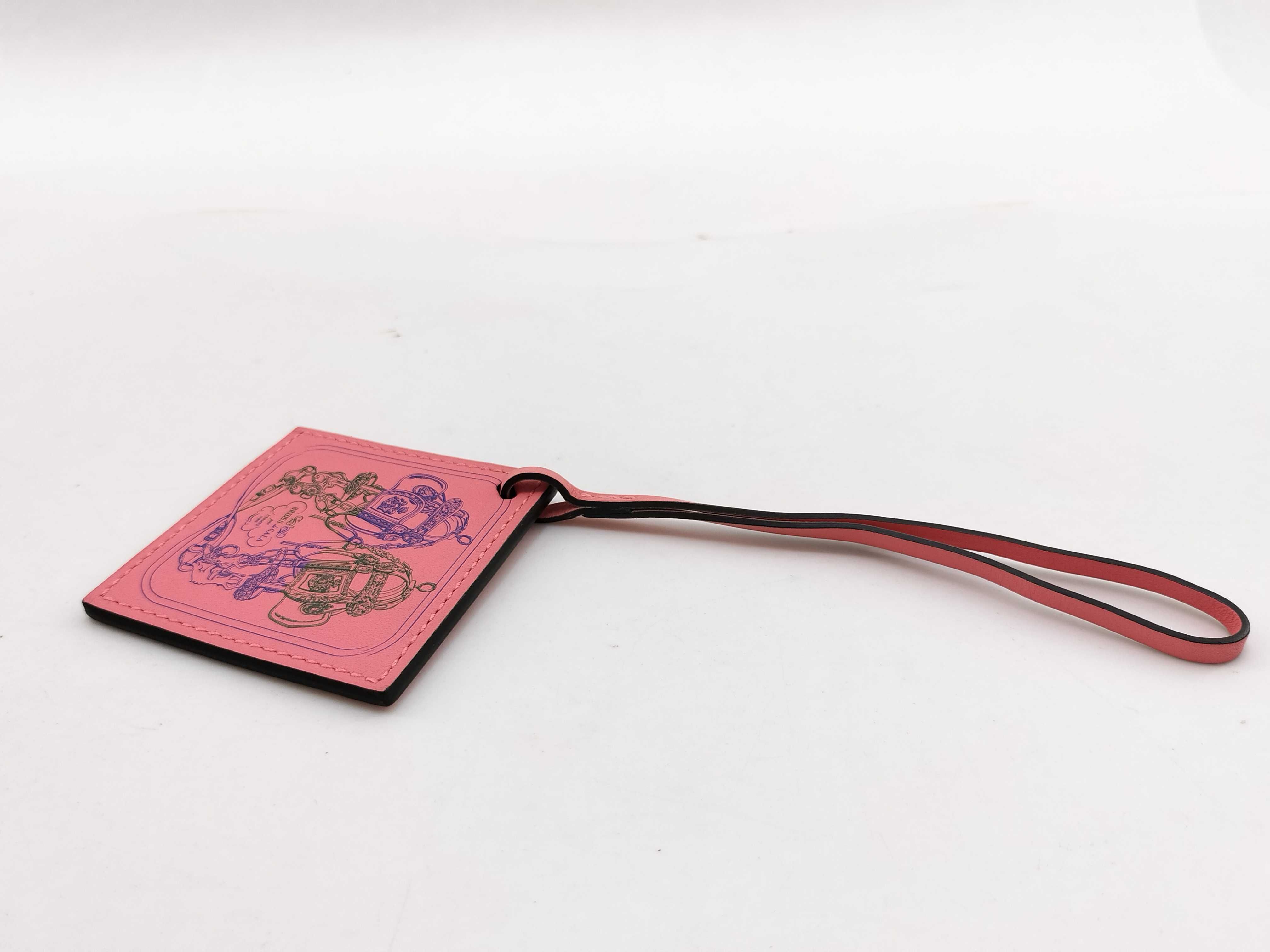 Carre Nano Scarf-shaped Charm, Rose Azalee, Hermes Charm — view 3
