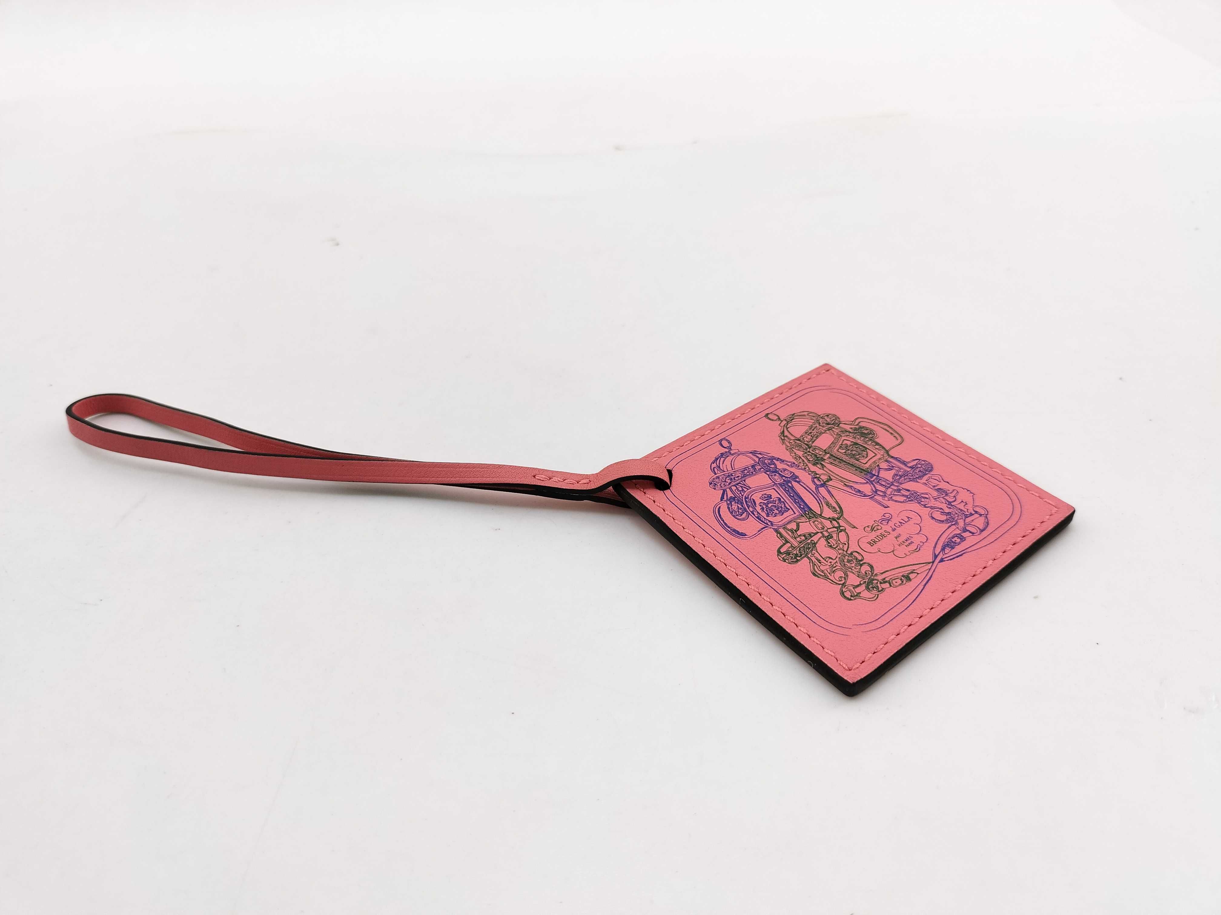 Carre Nano Scarf-shaped Charm, Rose Azalee, Hermes Charm — view 6