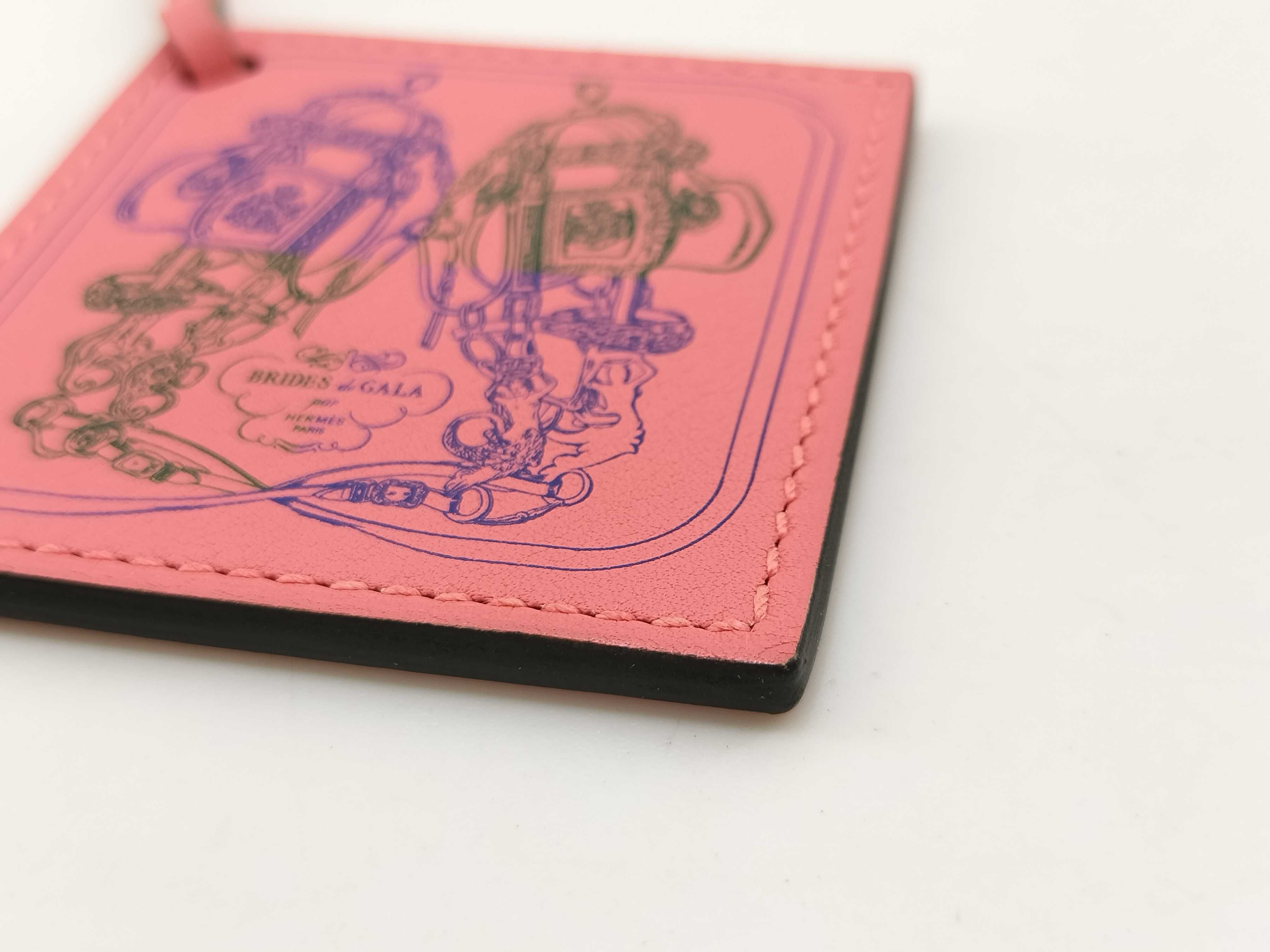 Carre Nano Scarf-shaped Charm, Rose Azalee, Hermes Charm — view 7