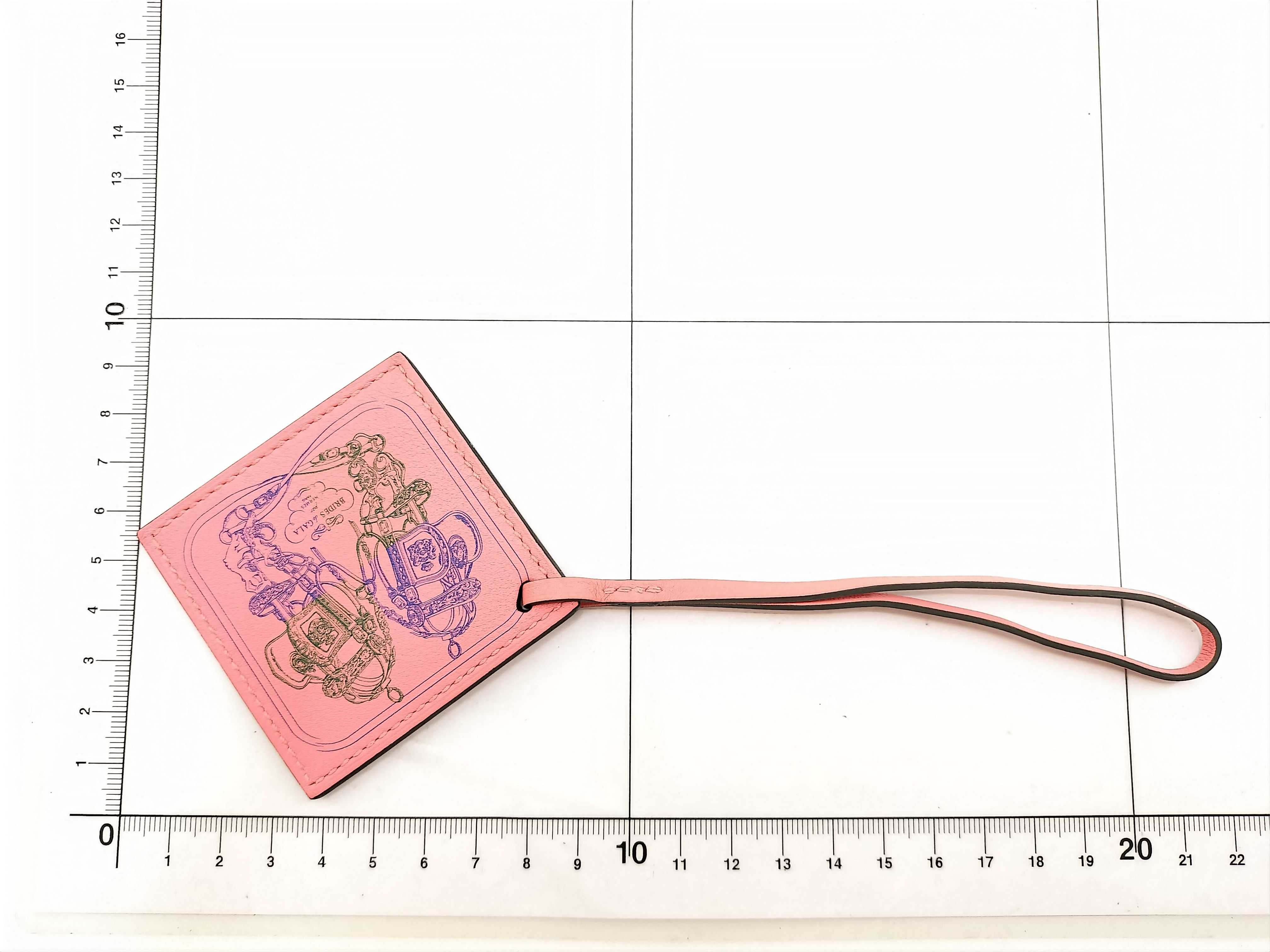 Carre Nano Scarf-shaped Charm, Rose Azalee, Hermes Charm — view 8