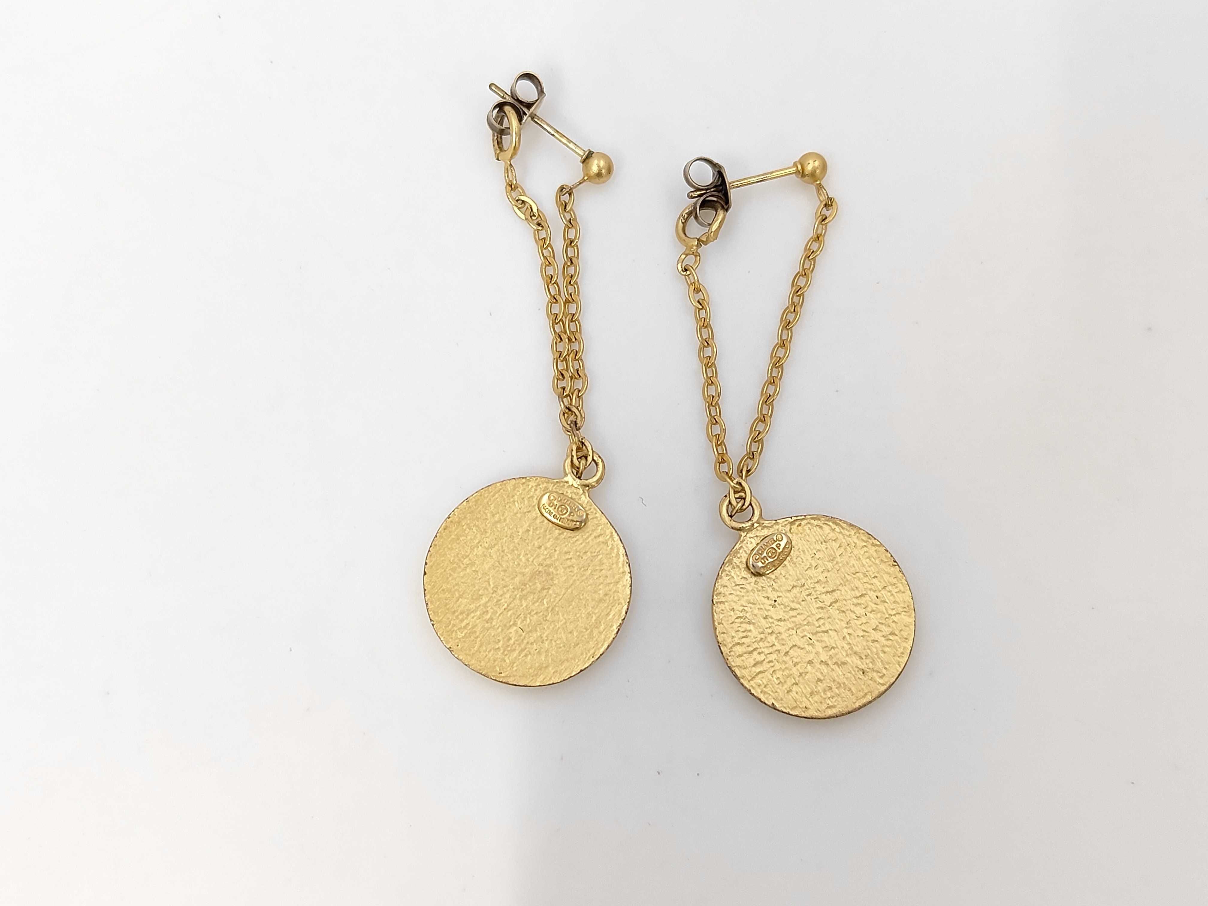 earrings, gold-plated, pair. — view 2