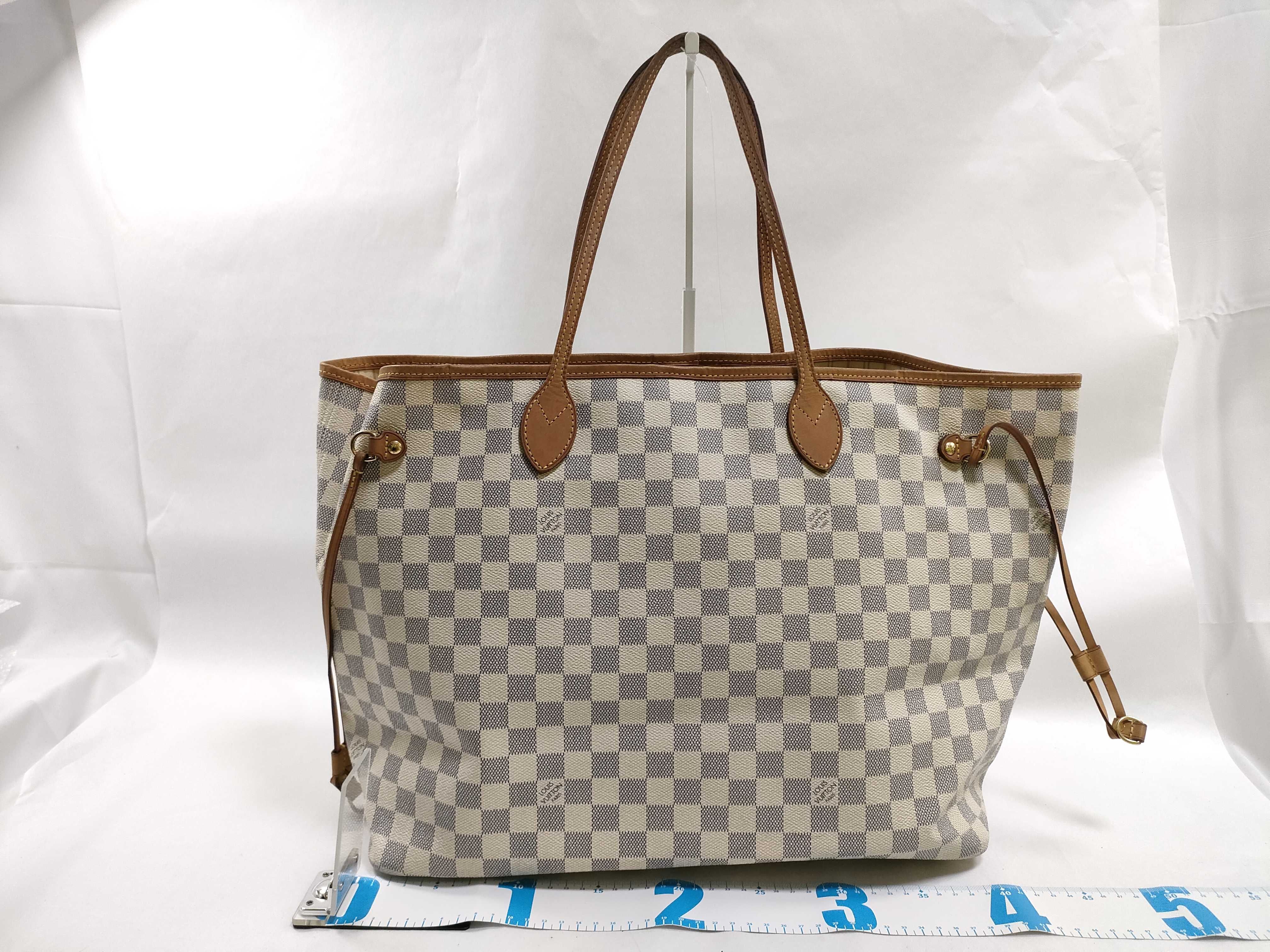 Damier Azur PH - Beige Neverfull Canvas MM Tote Bag — view 2