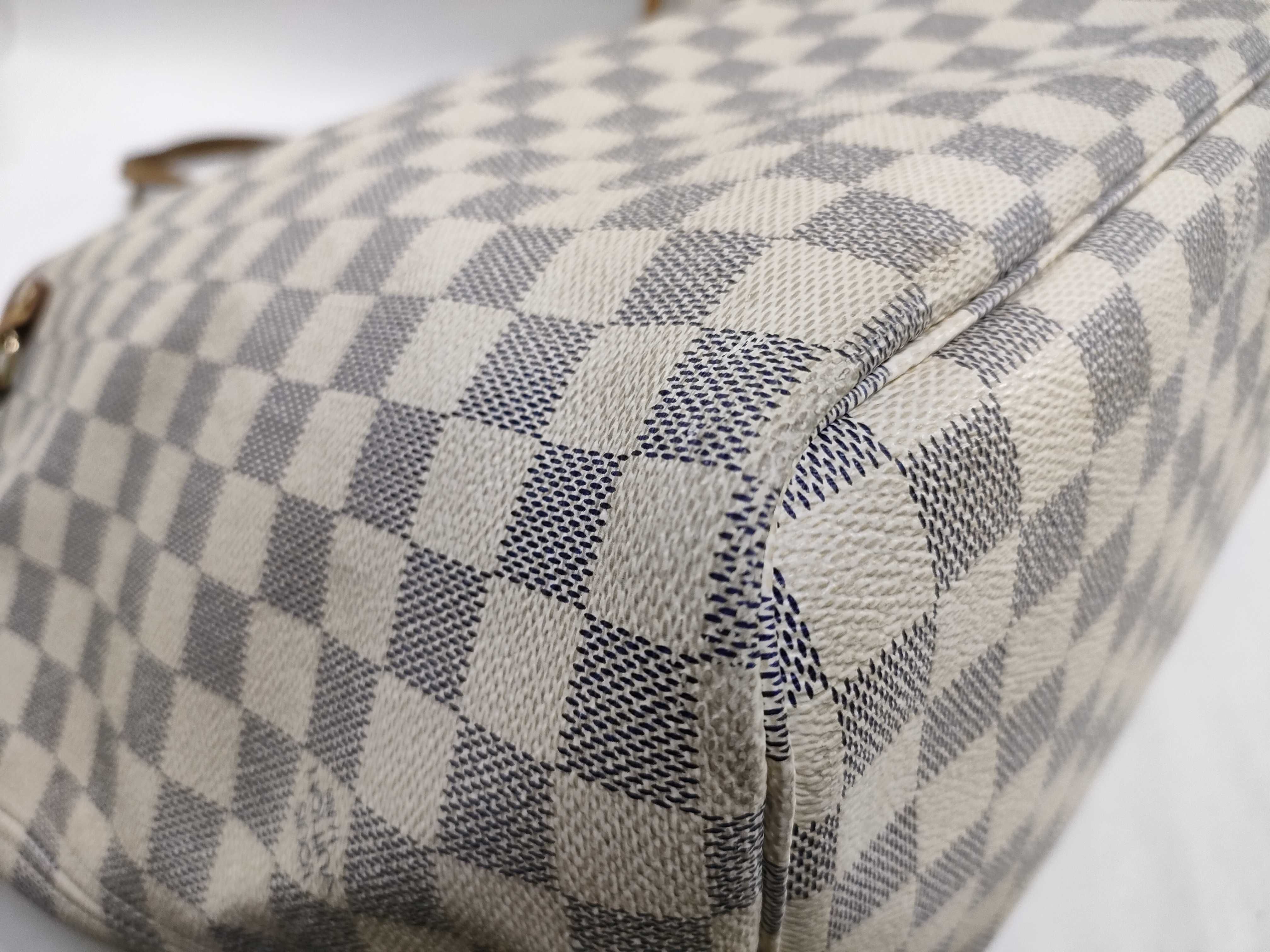 Damier Azur PH - Beige Neverfull Canvas MM Tote Bag — view 6