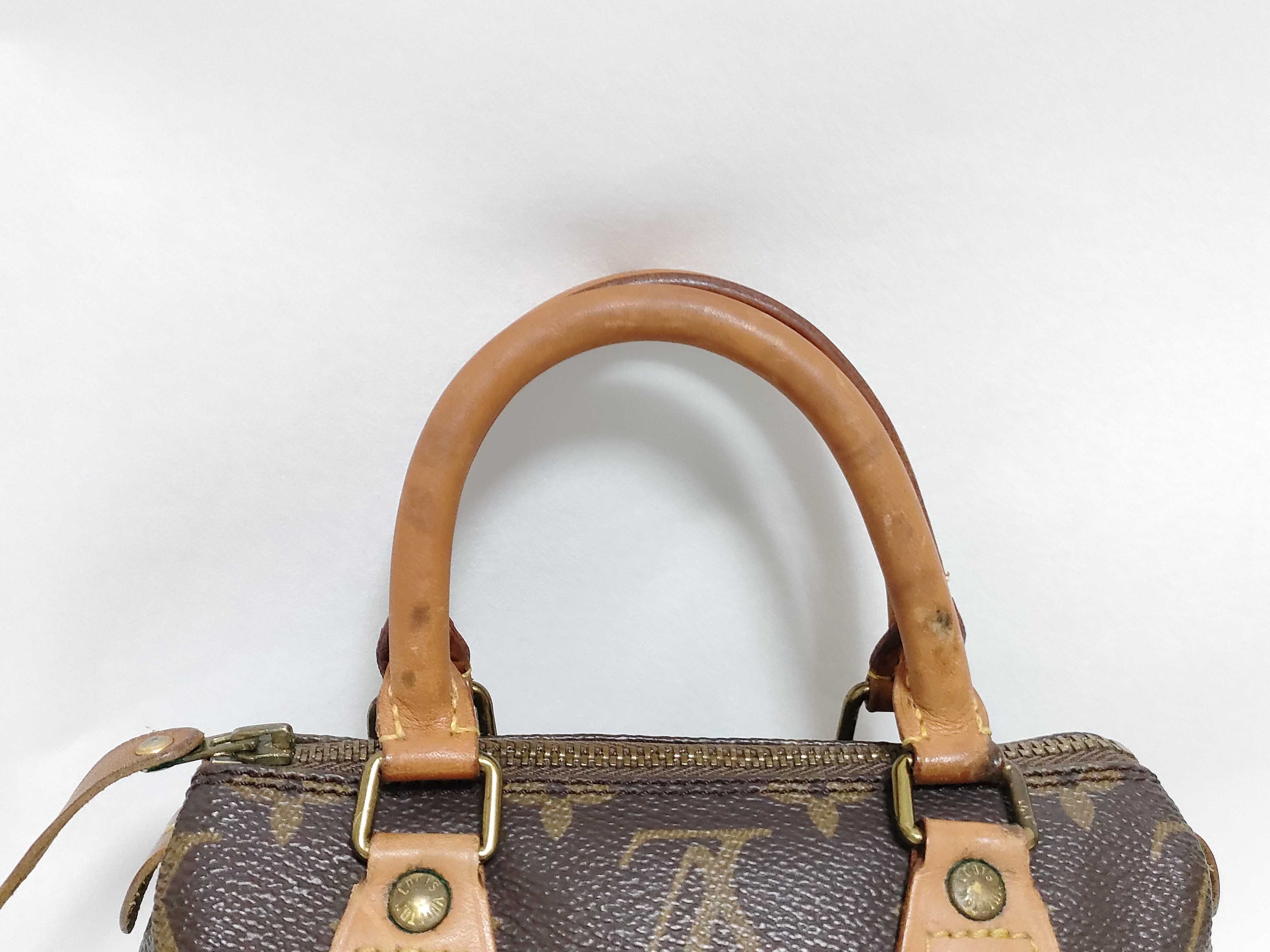Monogram Louis Vuitton Mini Speedy Monogram 2-way Shoulder Bag Handbag — view 3