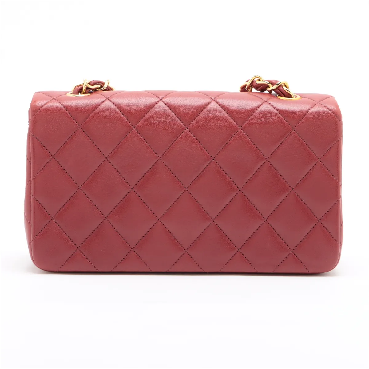 Matelasse Lambskin Single Flap Single Chain Bag Red Gold Hardware 1253410 No. 1 — view 2