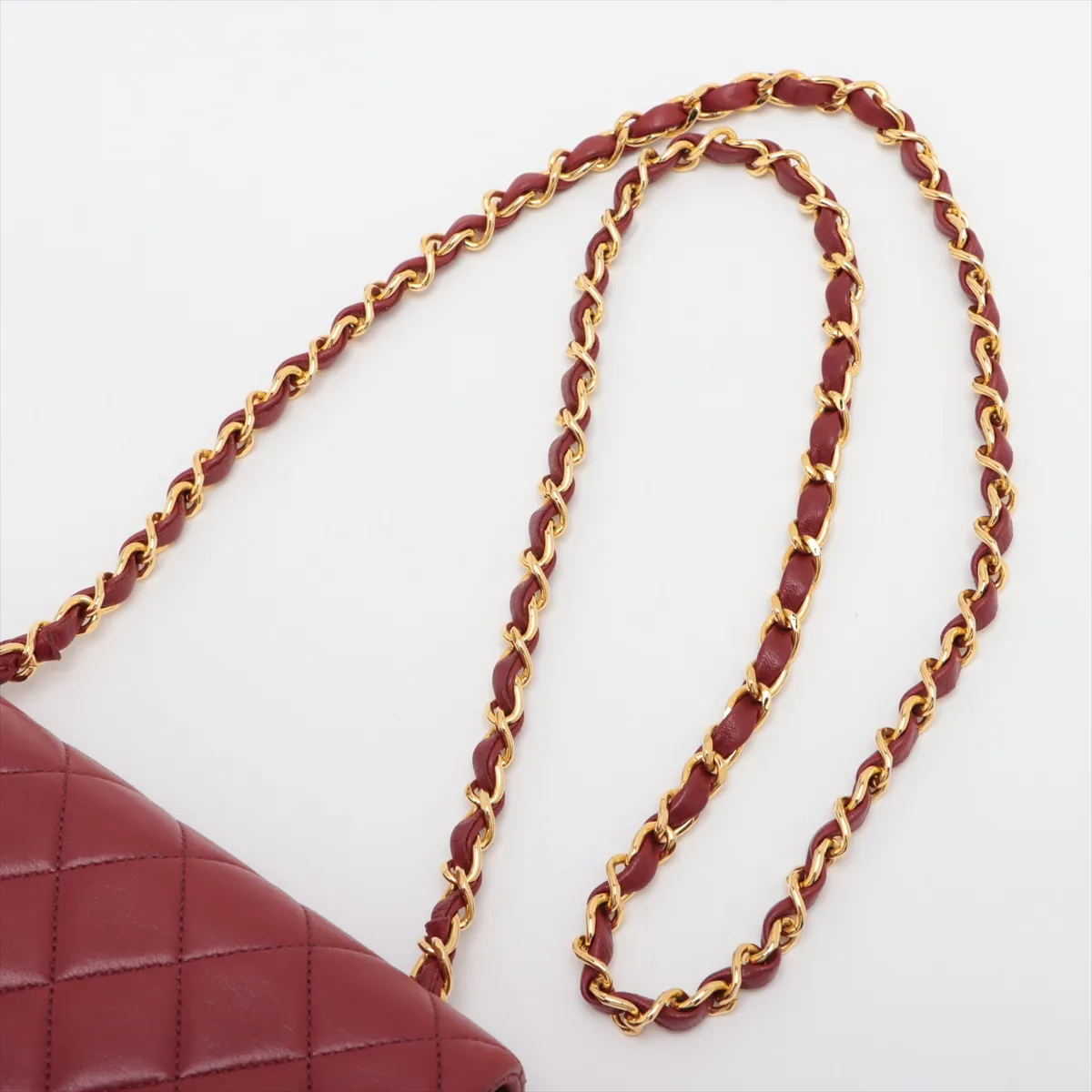 Matelasse Lambskin Single Flap Single Chain Bag Red Gold Hardware 1253410 No. 1 — view 5