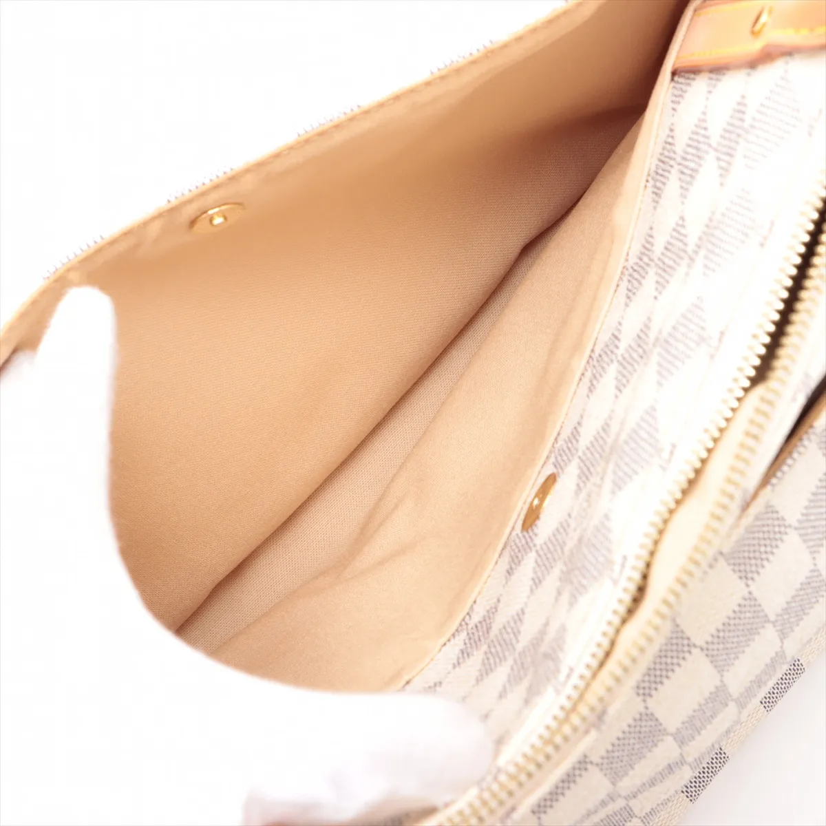 Damier Azur Figeri PM N41176 SN3142 White x Beige — view 11