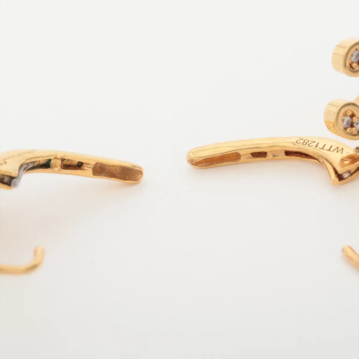 Triomphe Earrings (for both ears) GP x Rhinestone Gold — view 4