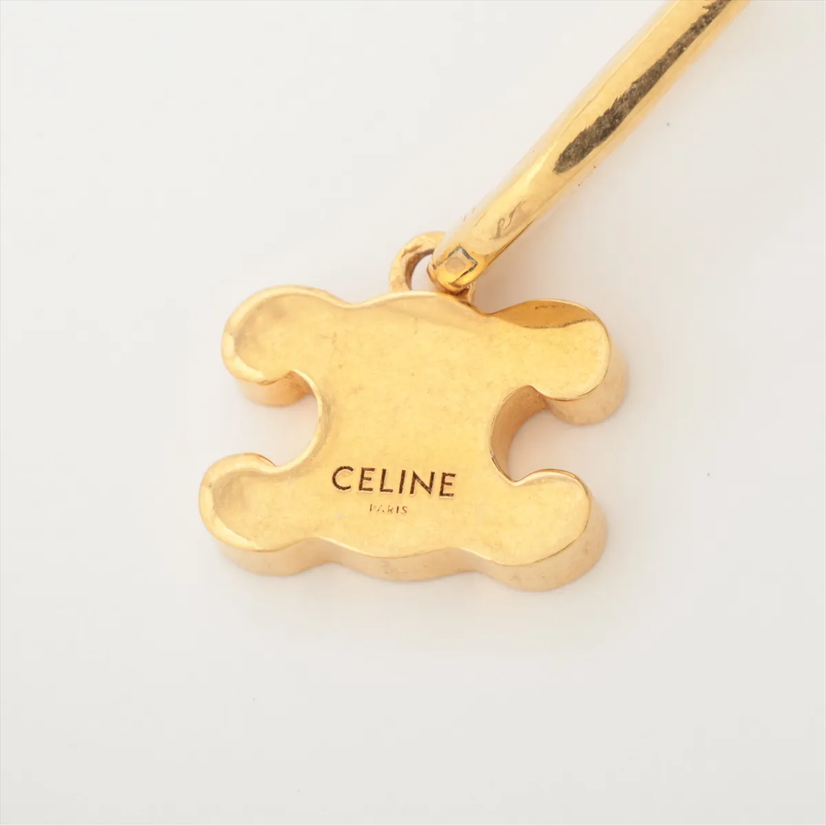 Triomphe Earrings (for both ears) GP x Rhinestone Gold — view 5