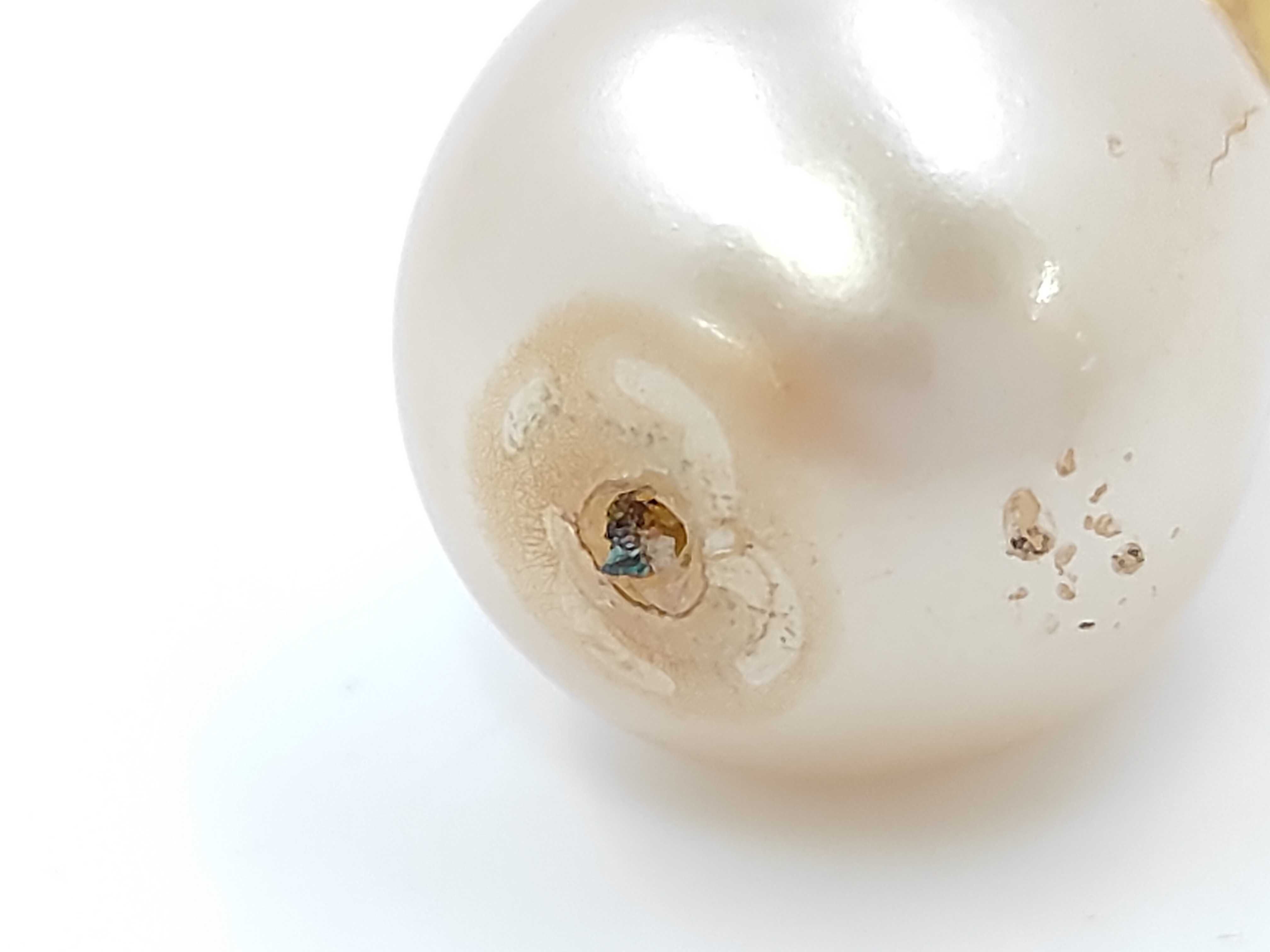 Vintage 93P Drop Faux Pearl Earrings — view 7