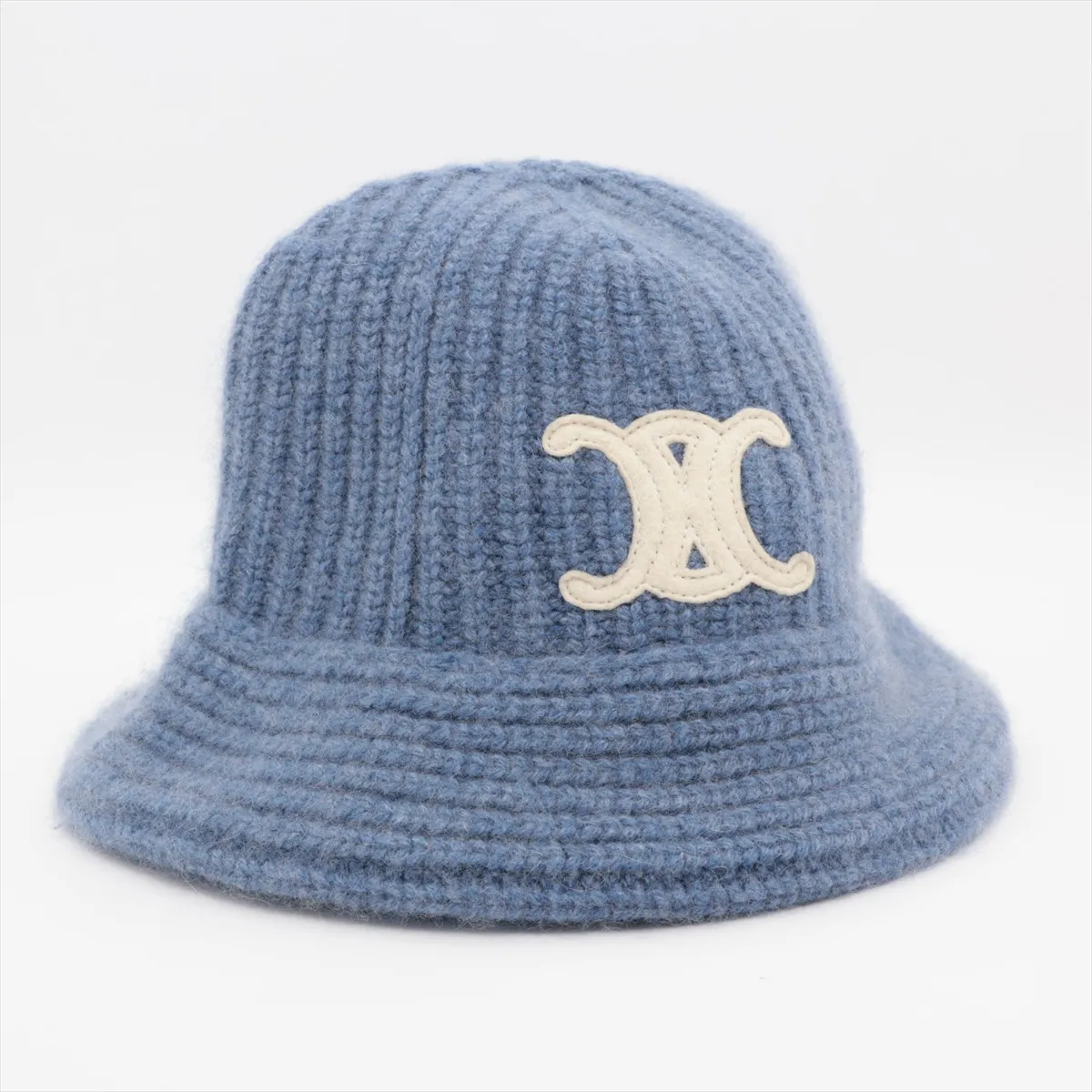 2A80T384D Triomphe Hat TU Cashmere Blue. Shows signs of wear, — view 2