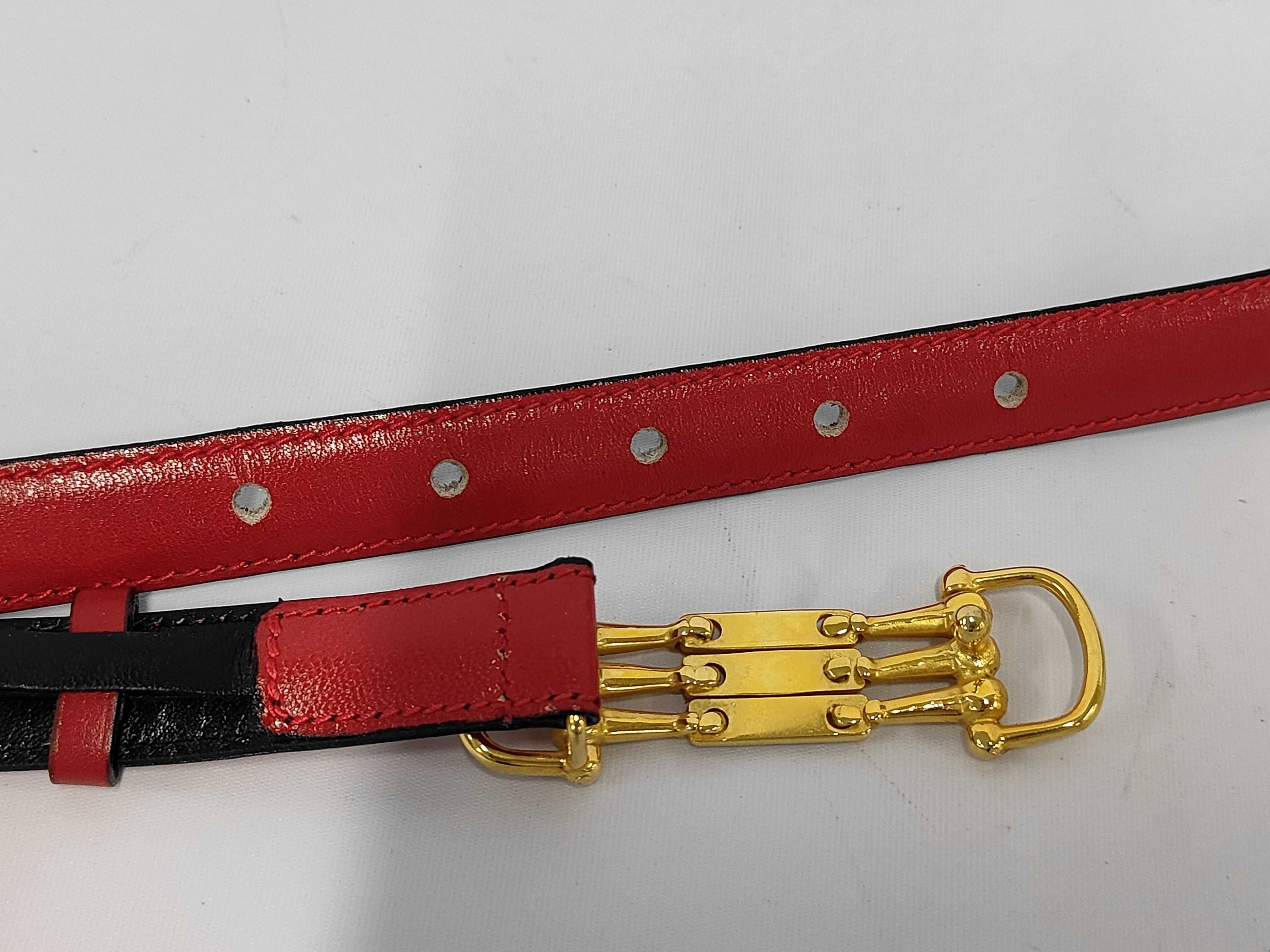 Triple Gold Buckle Leather Belt 60 Belt — view 4