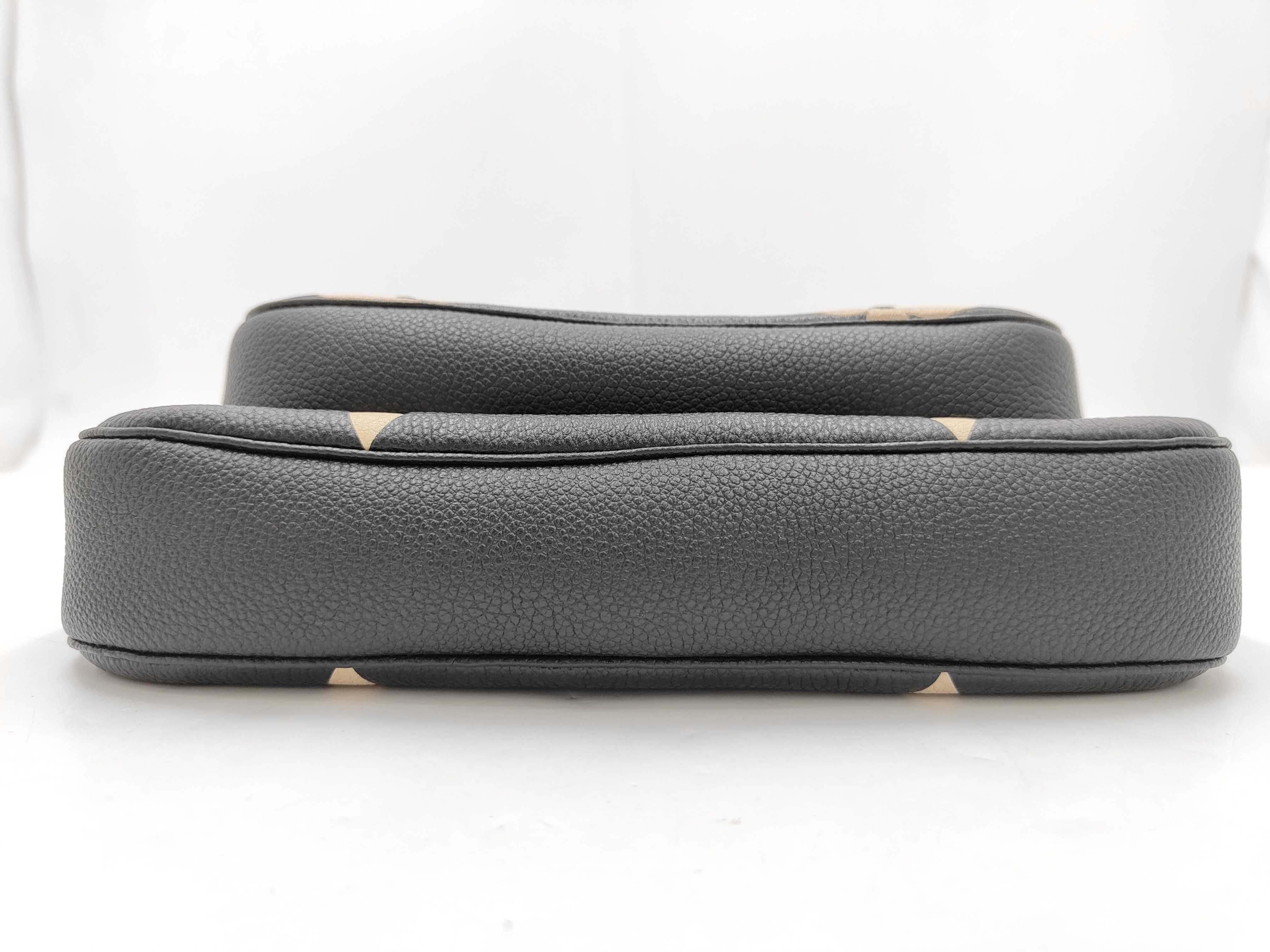 All-Leather Black Triangle Shoulder Bag — view 7