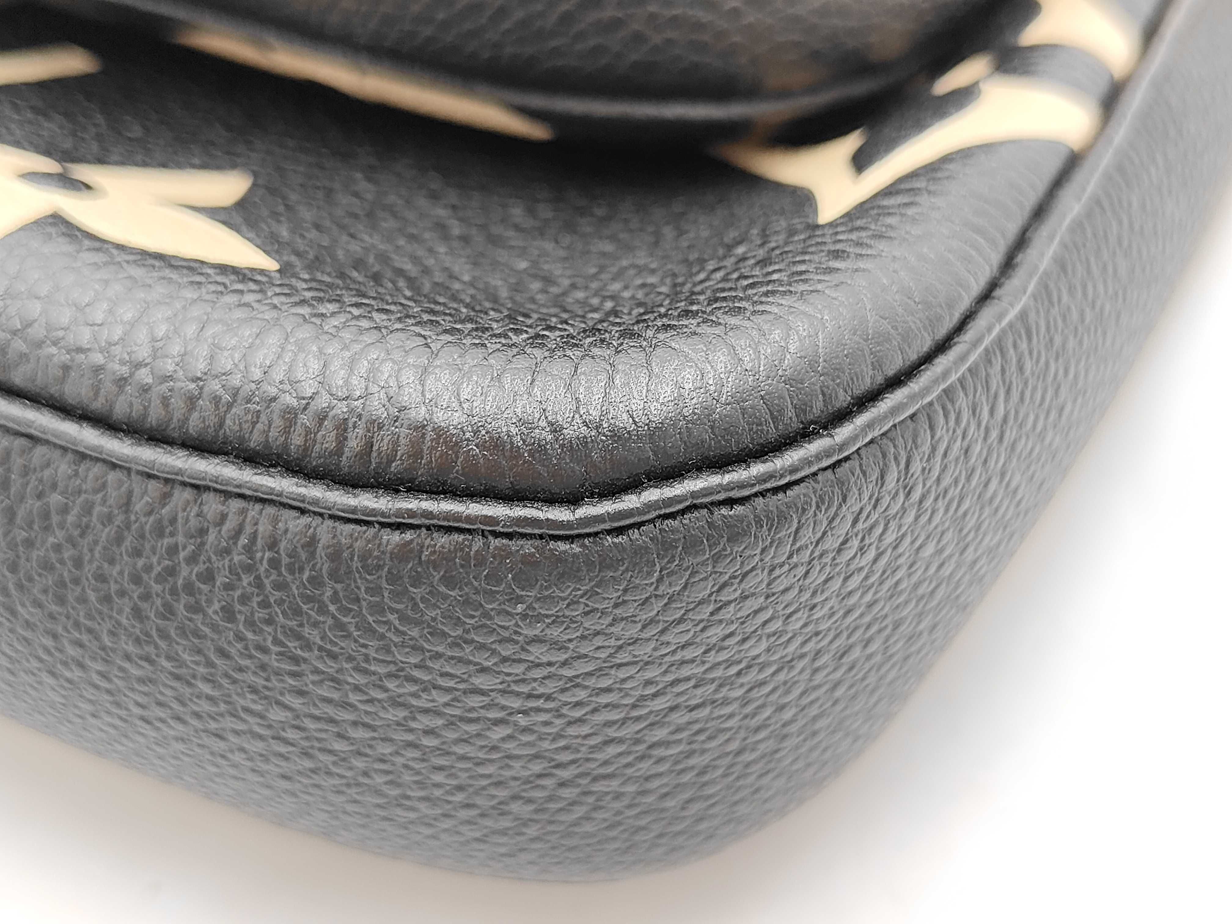 All-Leather Black Triangle Shoulder Bag — view 8