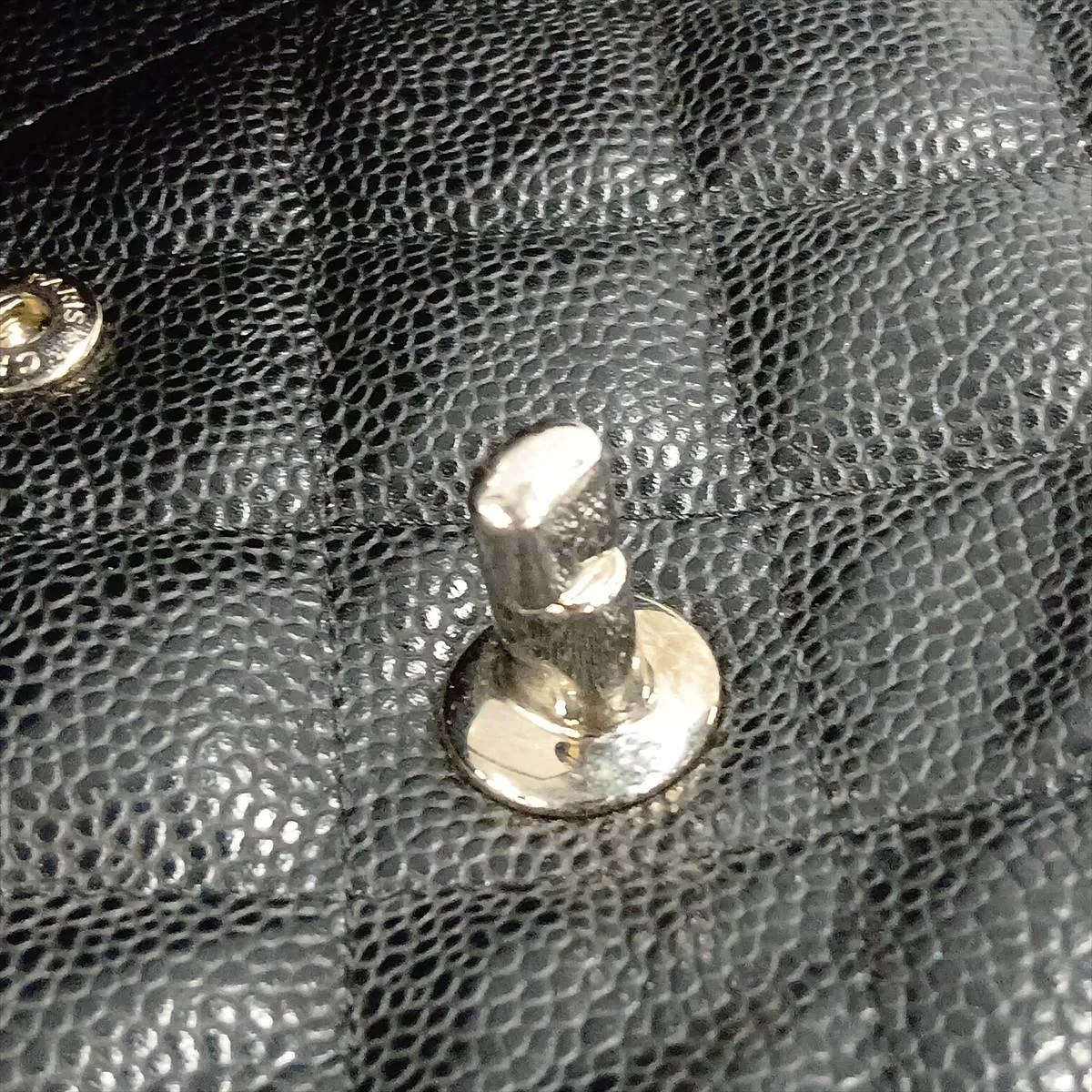 [Individually packaged] Chanel Large Matelassé 30 Caviar Skin Double Flap Double Chain Bag, Black with Silver Hardware, 17316651, Serial Number 17, A58600 — view 12