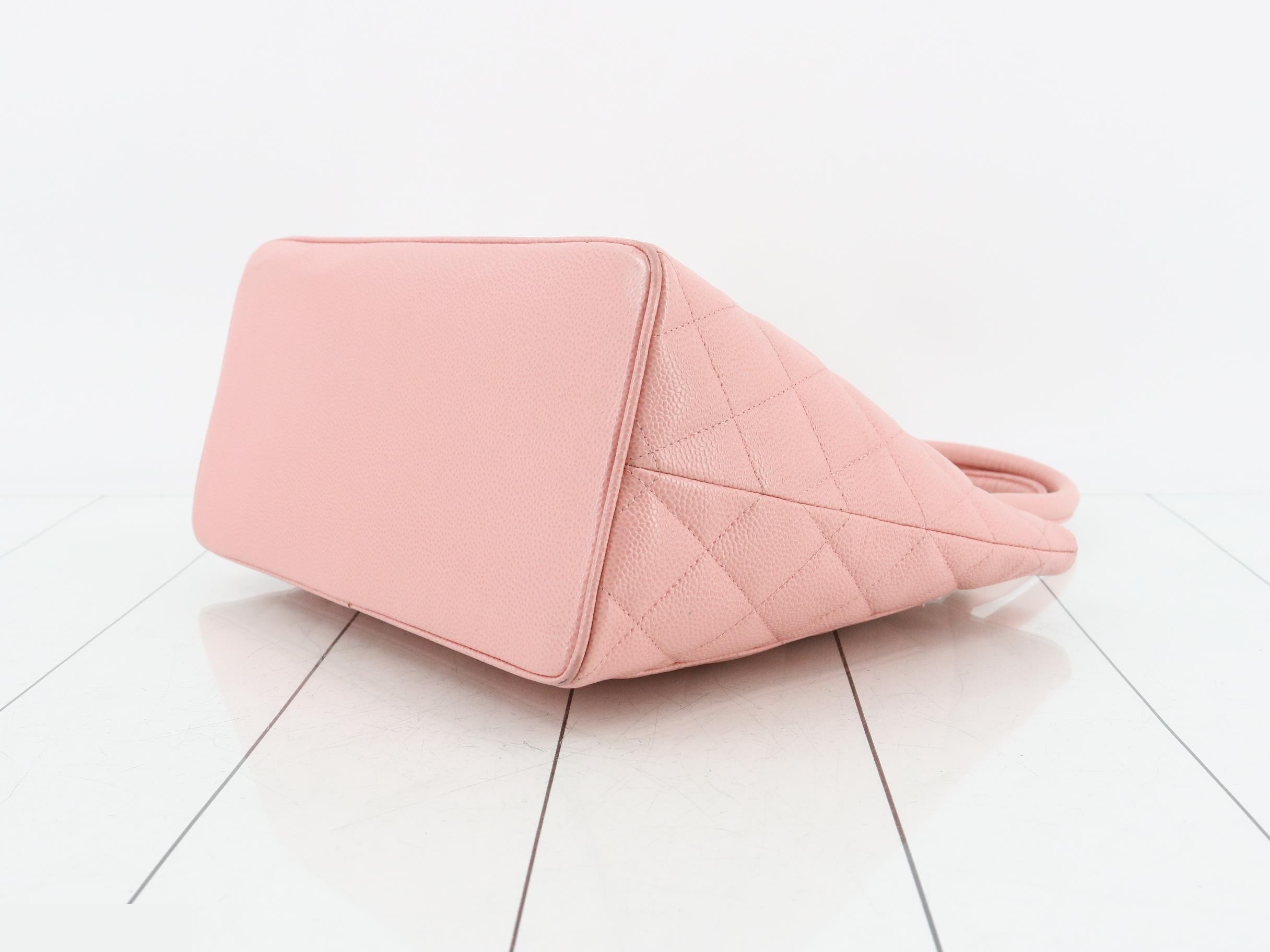 Pink caviar skin reissue tote bag, number 10s — view 6