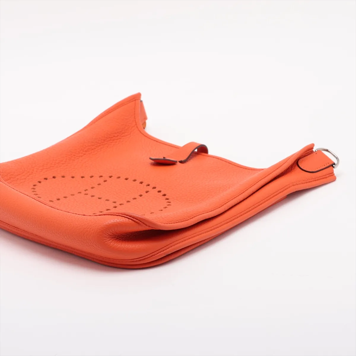 Evelyne 3 29 PM Taurillon Clemence Orange Silver Hardware T:2015 — view 3