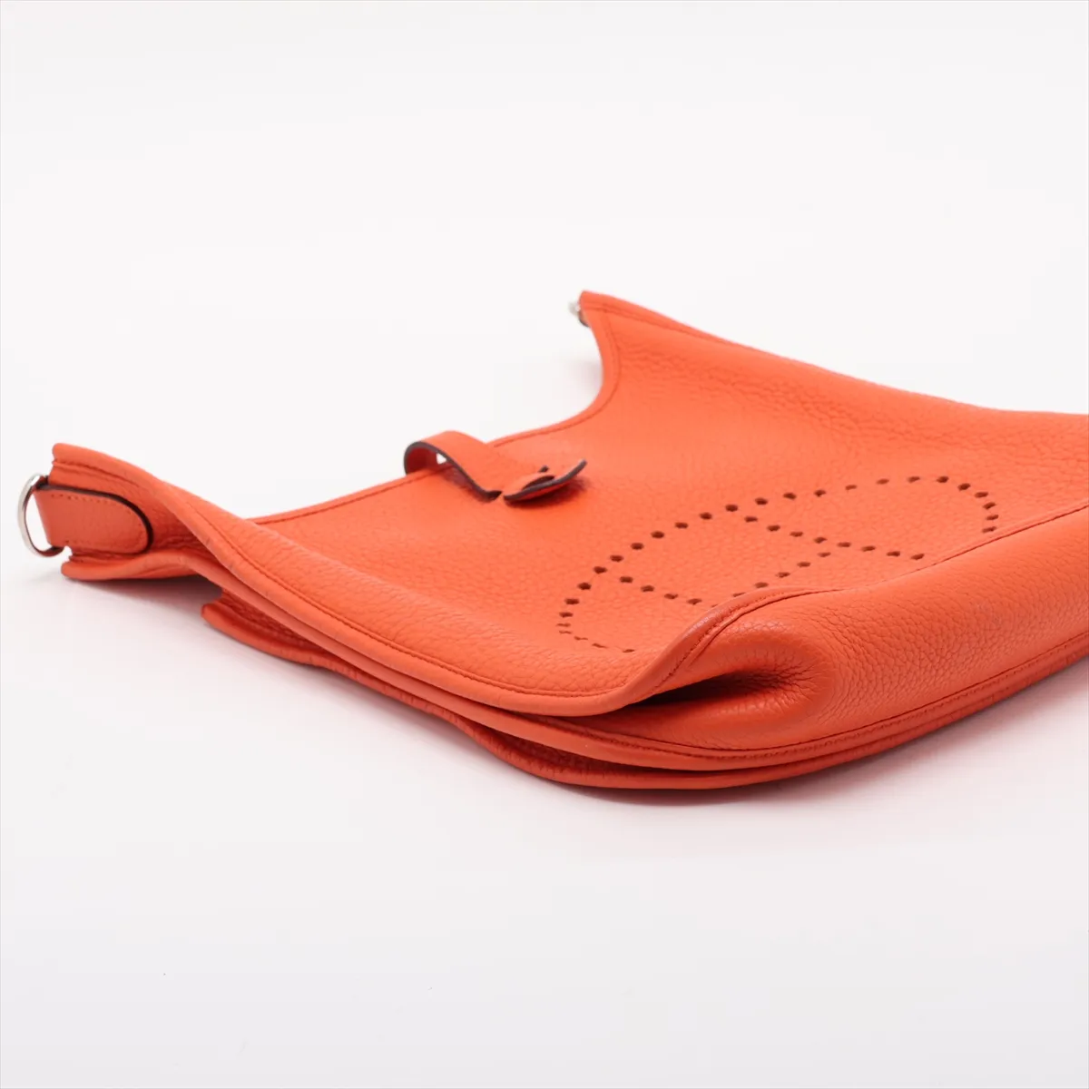 Evelyne 3 29 PM Taurillon Clemence Orange Silver Hardware T:2015 — view 4