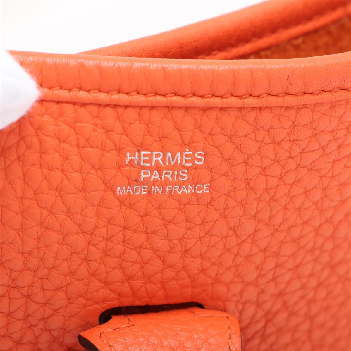 Evelyne 3 29 PM Taurillon Clemence Orange Silver Hardware T:2015 — view 8