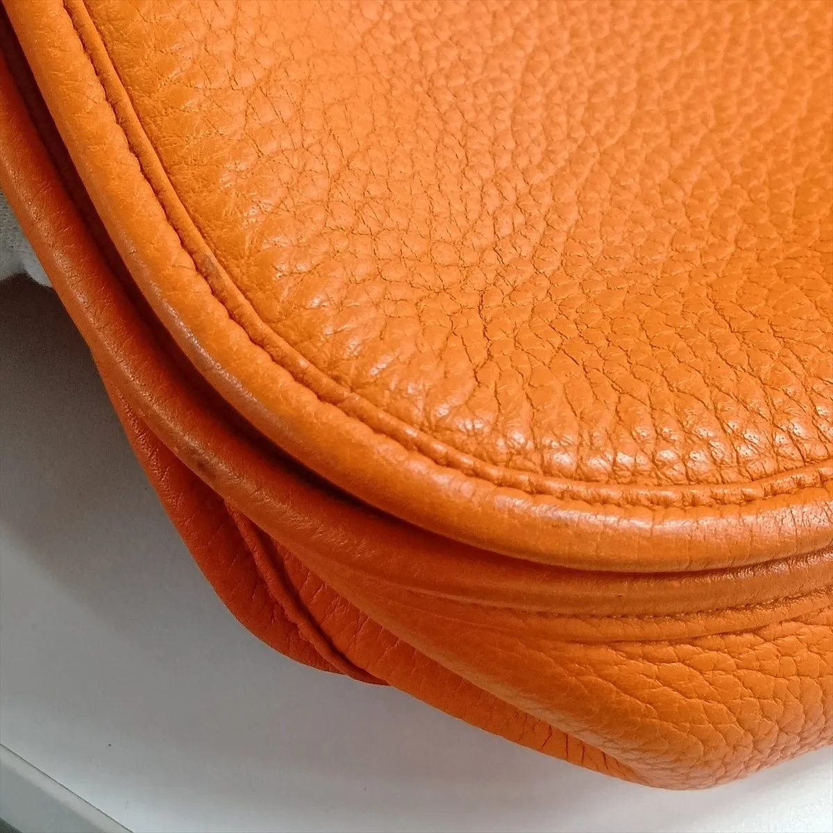 Evelyne 3 29 PM Taurillon Clemence Orange Silver Hardware T:2015 — view 9
