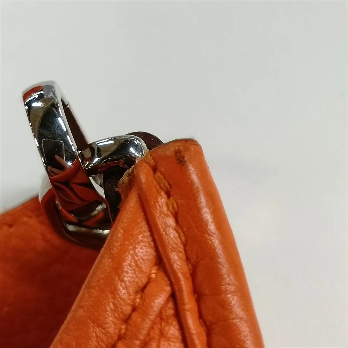 Evelyne 3 29 PM Taurillon Clemence Orange Silver Hardware T:2015 — view 10