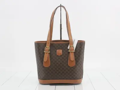 Macadam Tote Bag, Brown, PVC/Leather