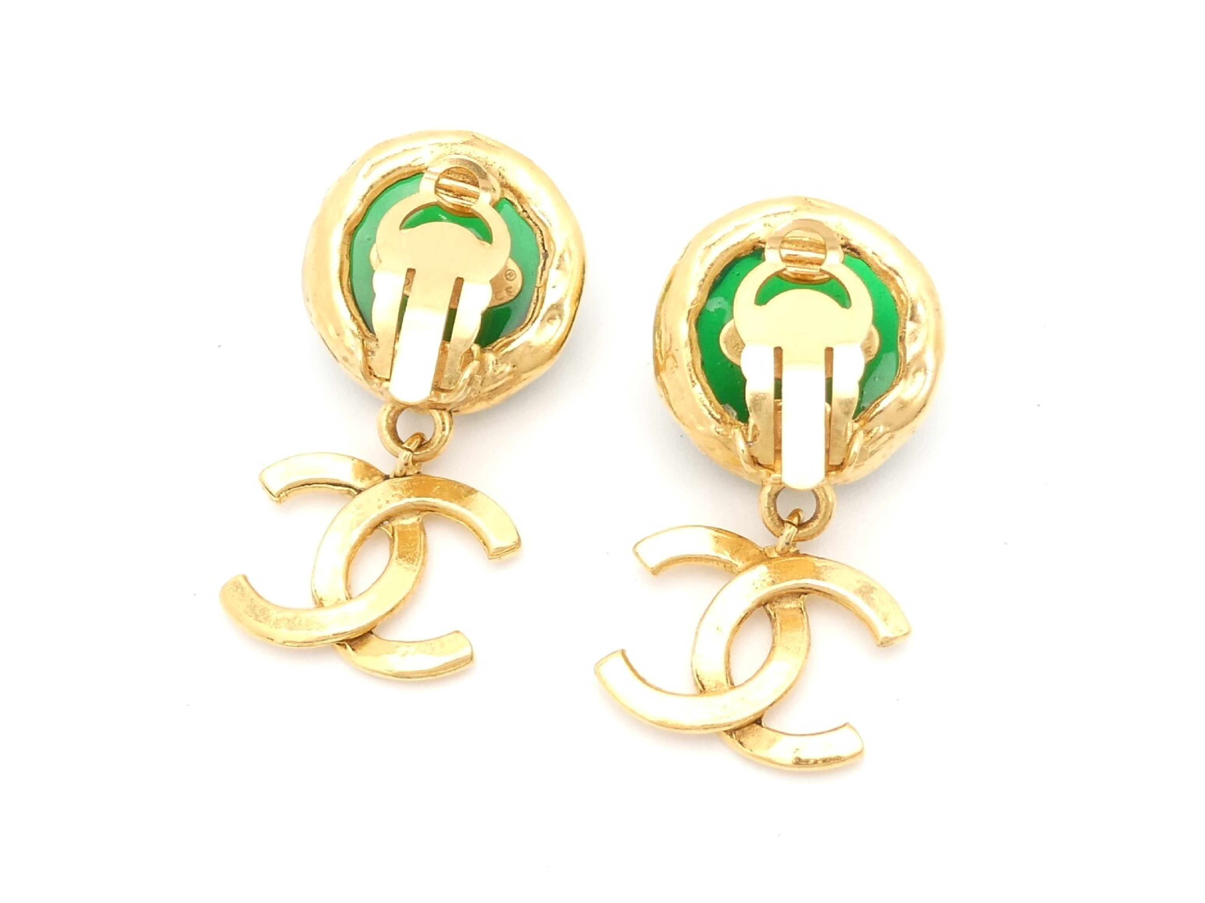 Coco Mark Gold Swing Earrings — view 2