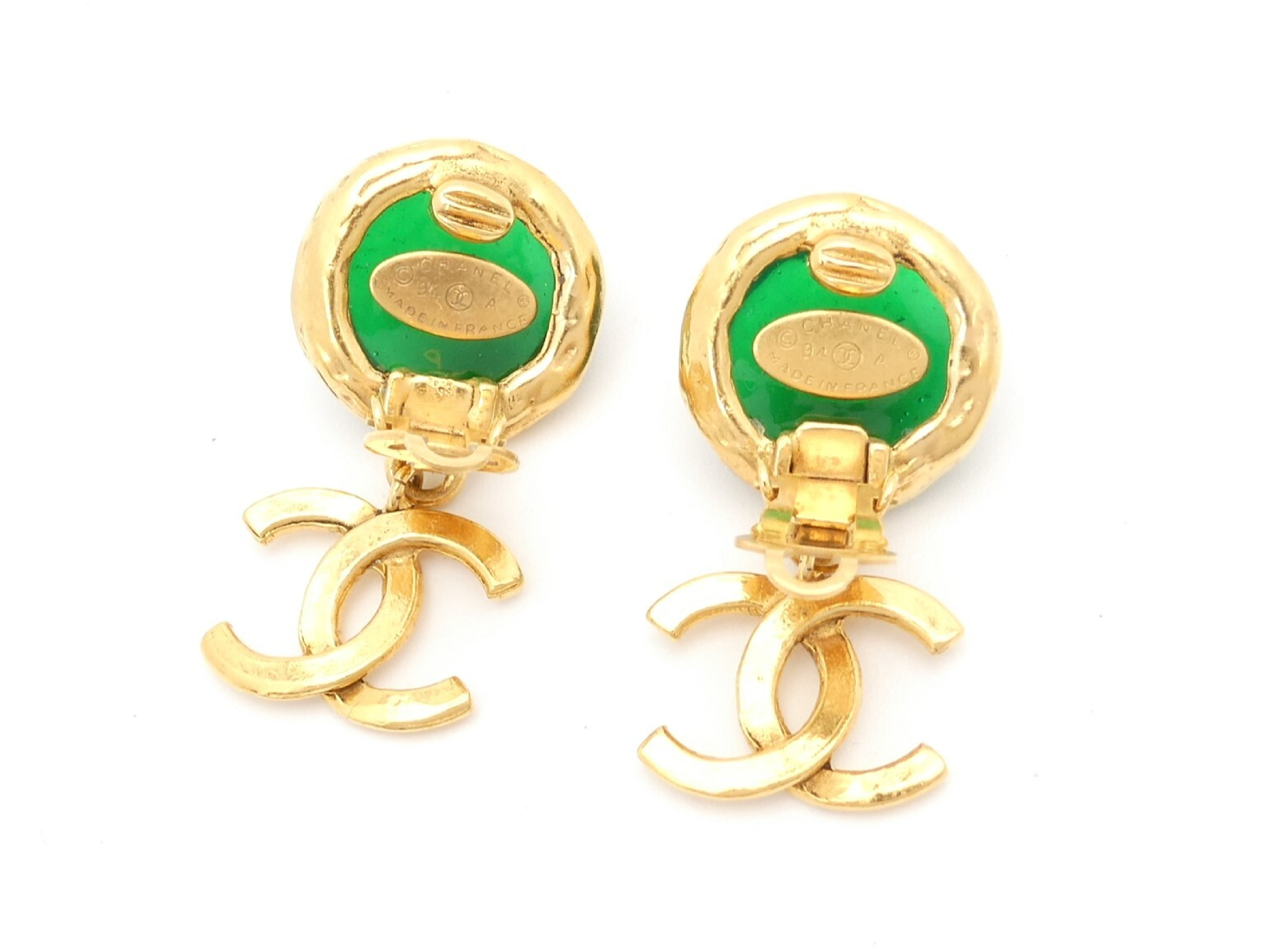 Coco Mark Gold Swing Earrings — view 3