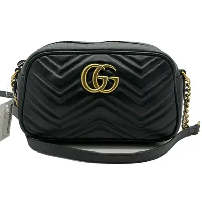 GG Marmont Camera Bag, Black Shoulder Bag
