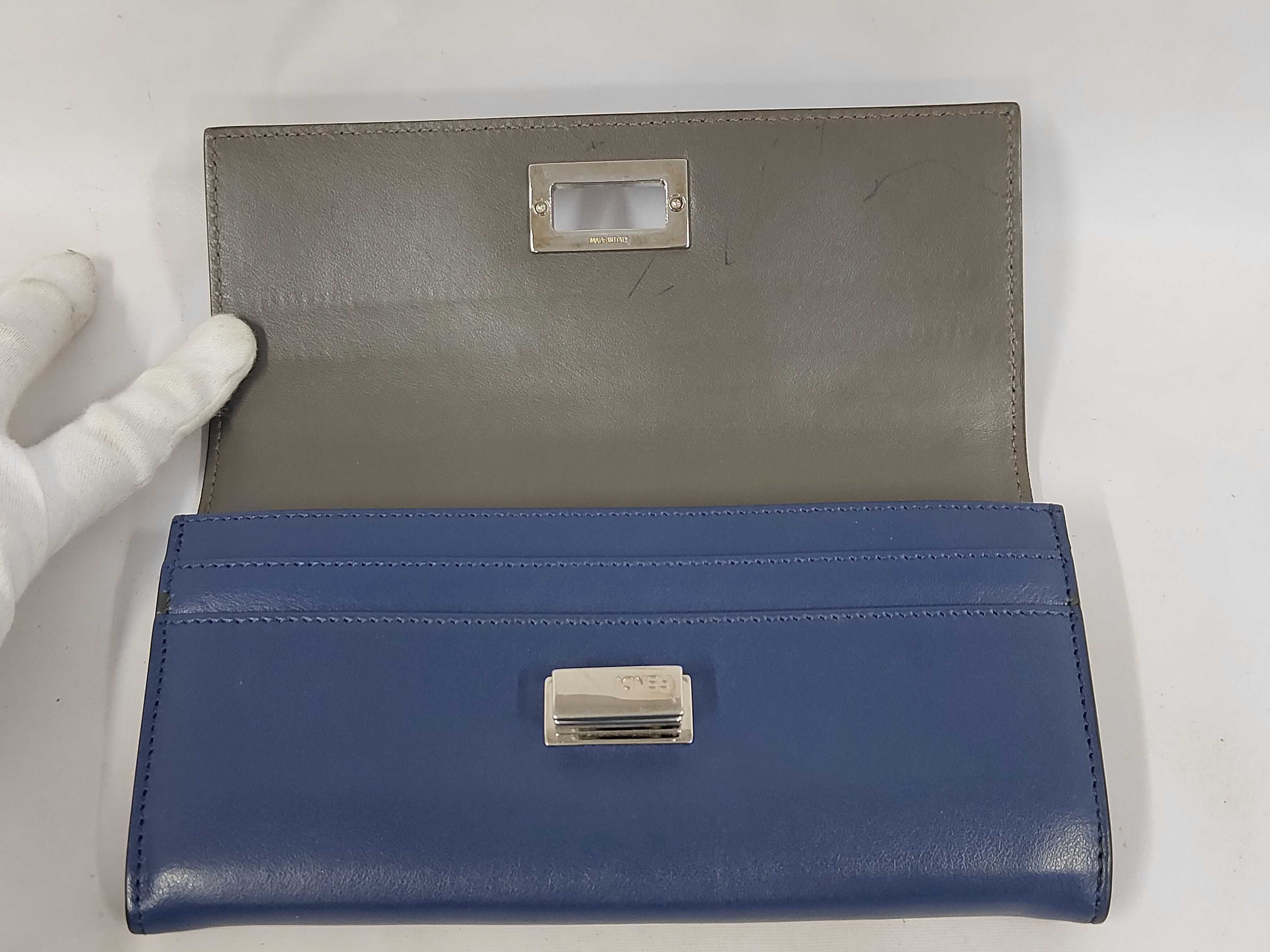 Peekaboo 8M0377 Blue Leather Long Wallet — view 6