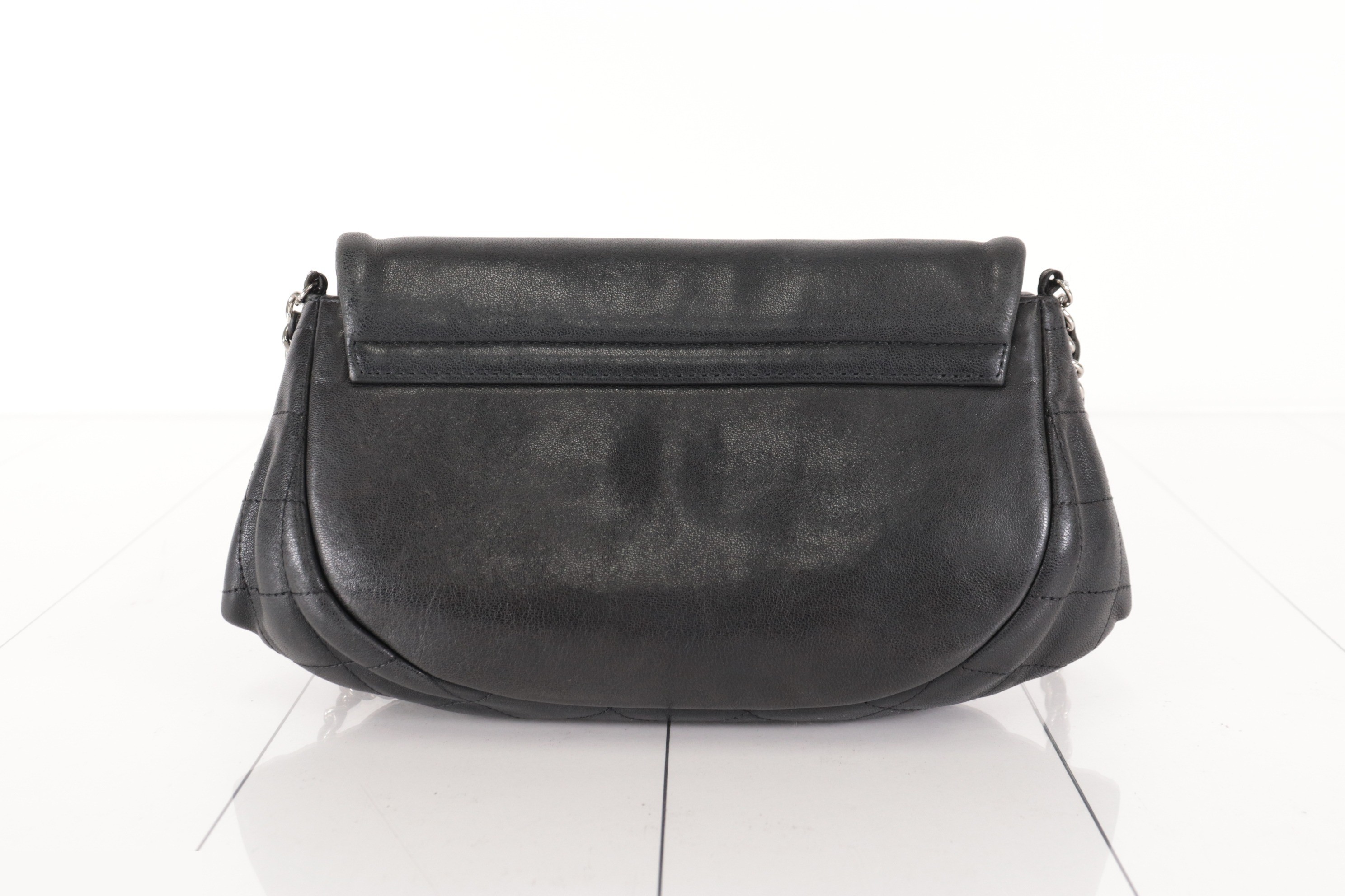 Coco Mark Lamb Chain Wallet, Silver Hardware, Series 14 — view 3