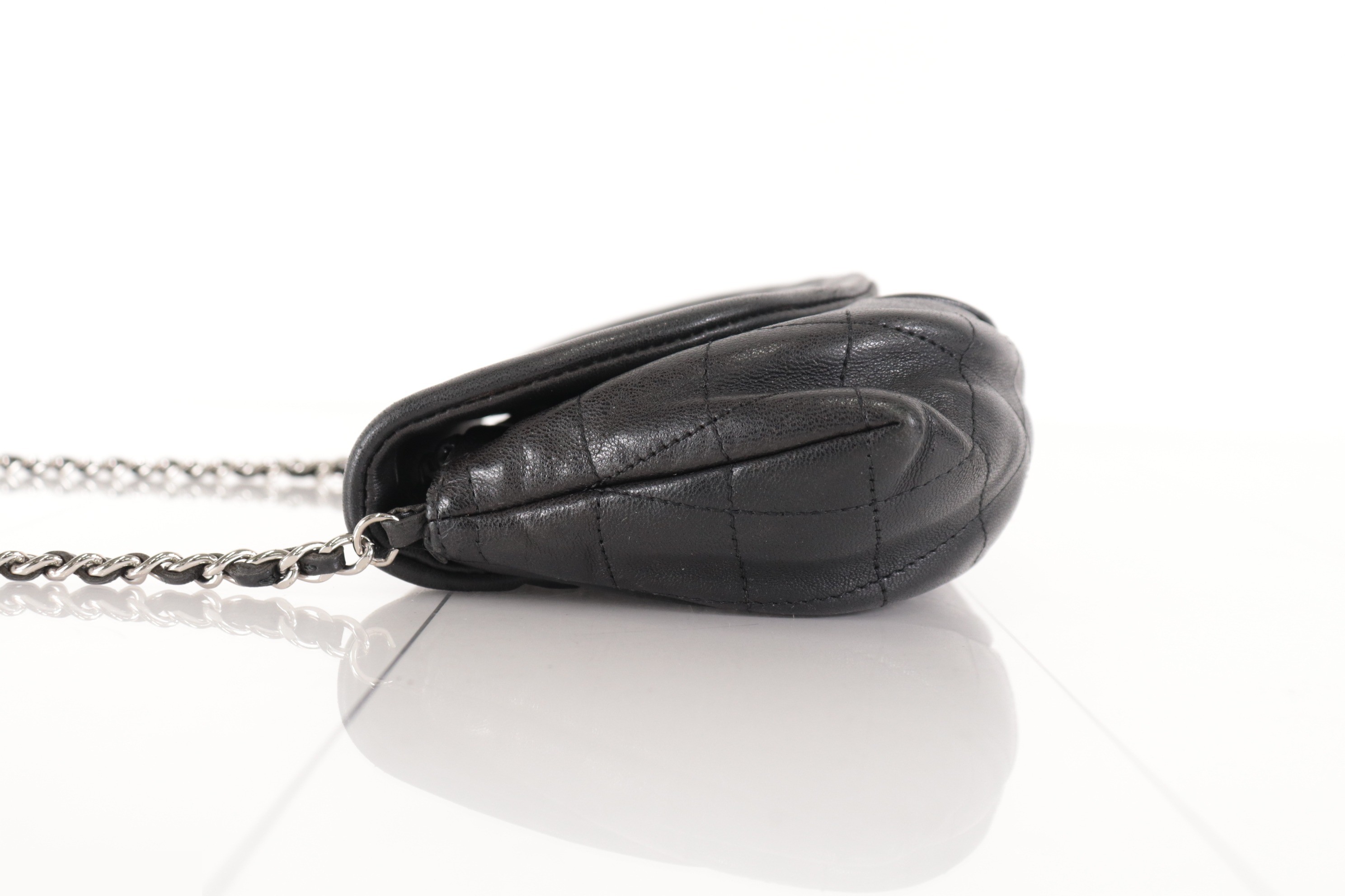 Coco Mark Lamb Chain Wallet, Silver Hardware, Series 14 — view 4