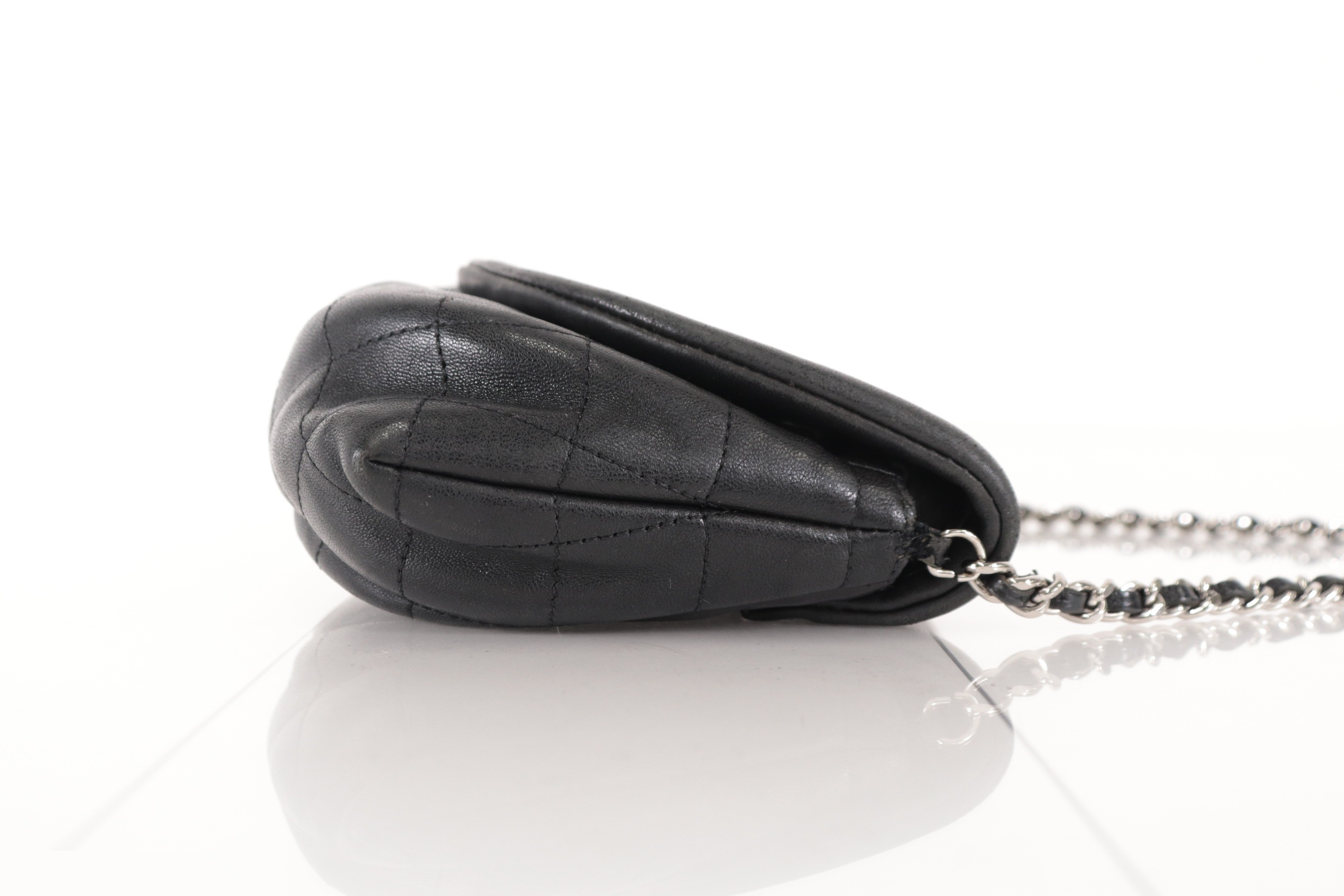 Coco Mark Lamb Chain Wallet, Silver Hardware, Series 14 — view 5