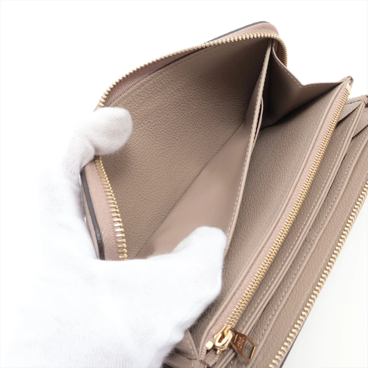 Bicolor Monogram Empreinte Zippy Wallet M69794 Tourtrell Crème Round Zip Wallet (RFID detected) — view 4