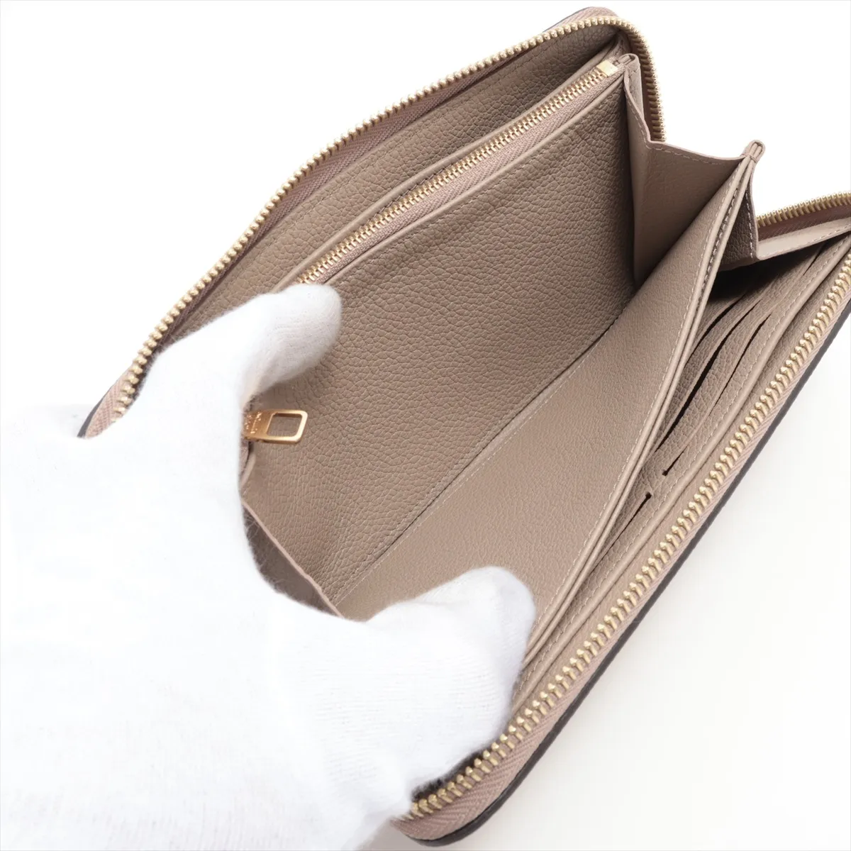 Bicolor Monogram Empreinte Zippy Wallet M69794 Tourtrell Crème Round Zip Wallet (RFID detected) — view 6