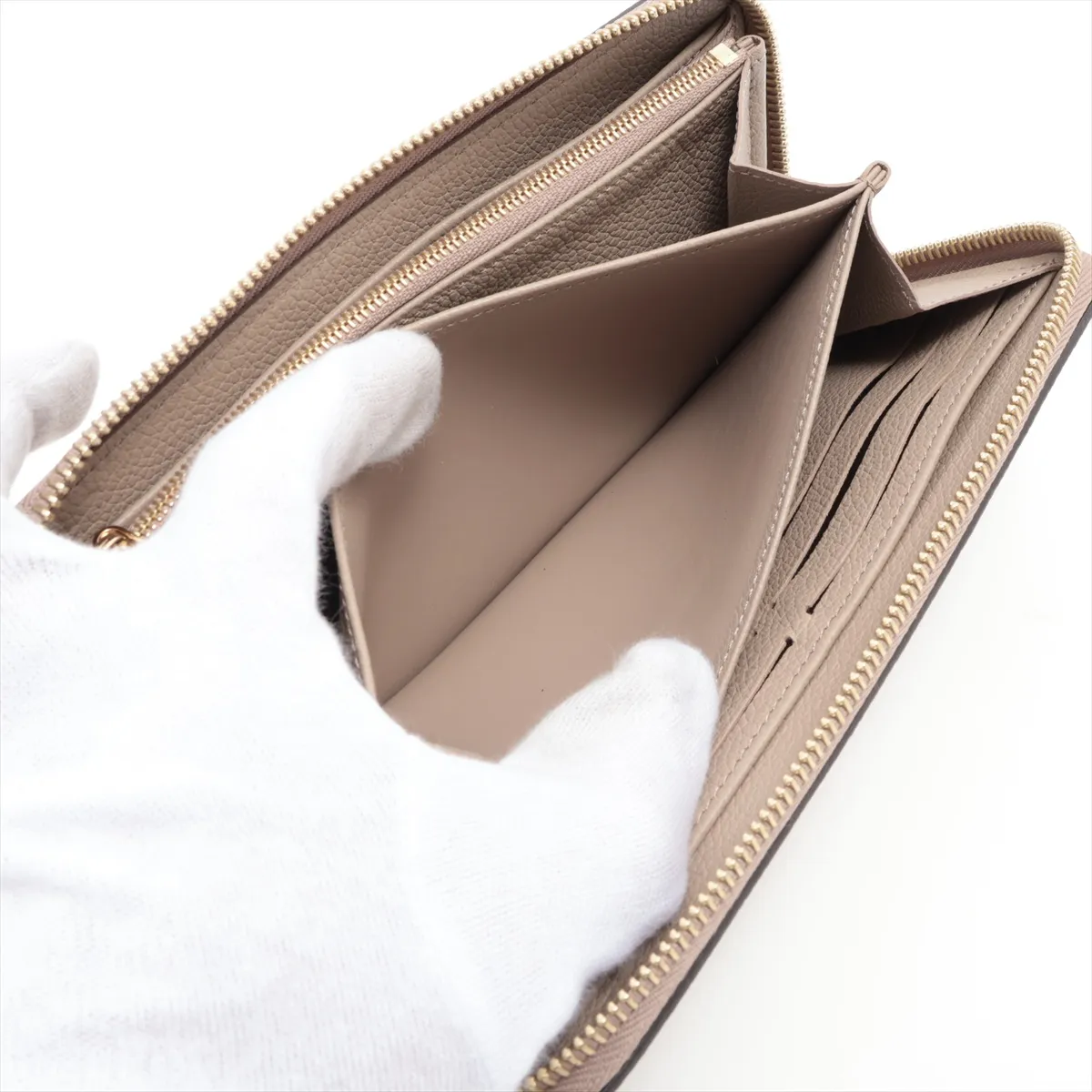 Bicolor Monogram Empreinte Zippy Wallet M69794 Tourtrell Crème Round Zip Wallet (RFID detected) — view 7