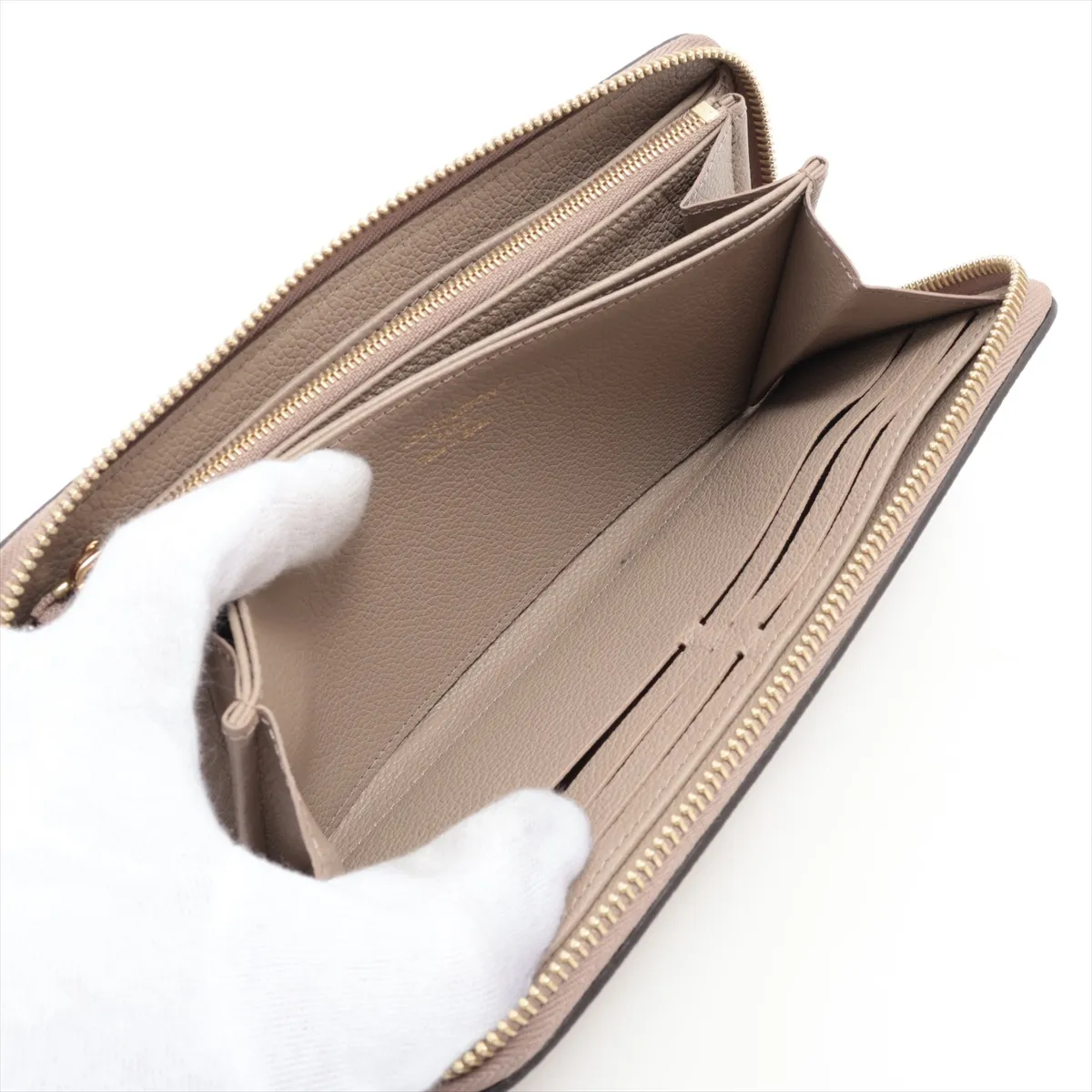 Bicolor Monogram Empreinte Zippy Wallet M69794 Tourtrell Crème Round Zip Wallet (RFID detected) — view 8