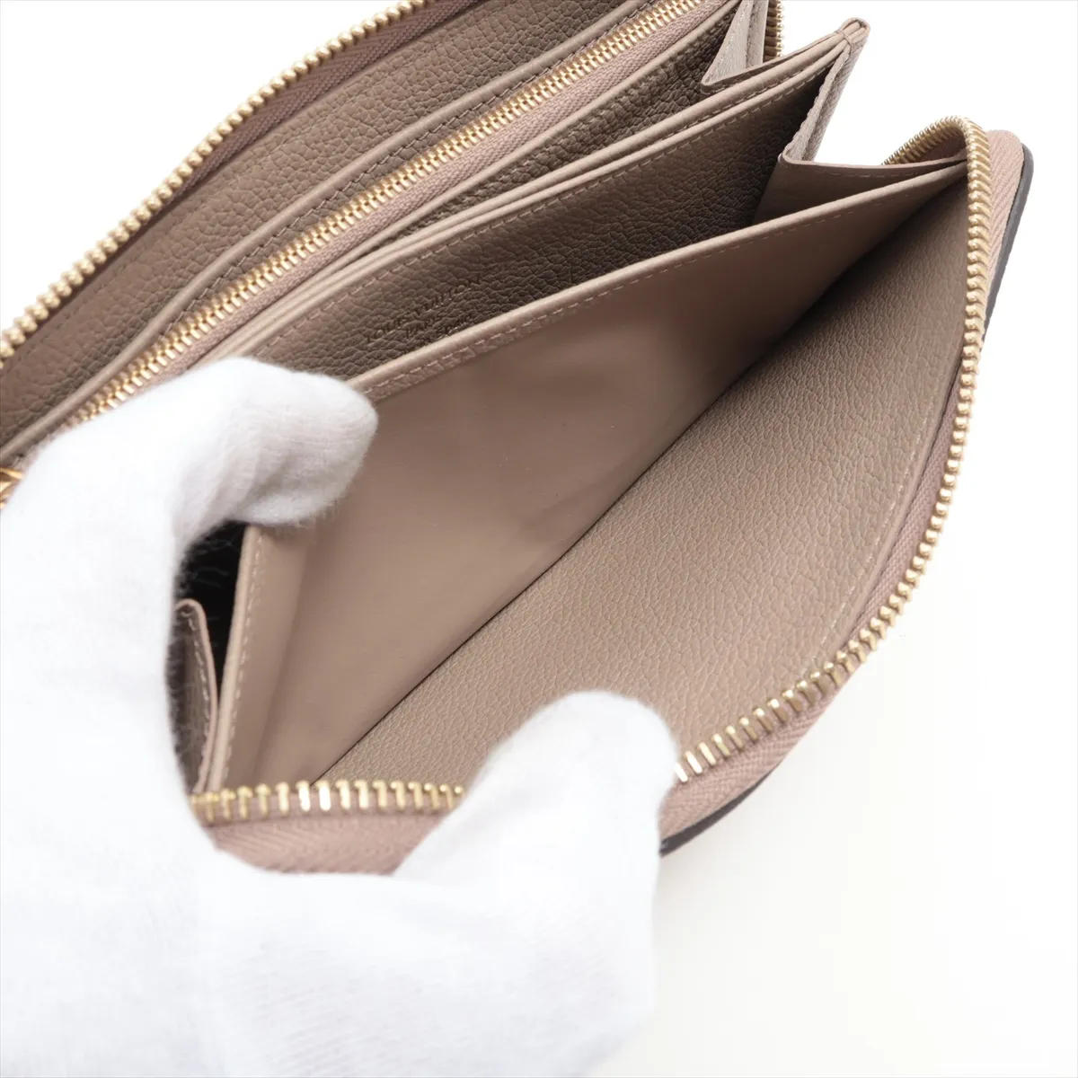 Bicolor Monogram Empreinte Zippy Wallet M69794 Tourtrell Crème Round Zip Wallet (RFID detected) — view 9