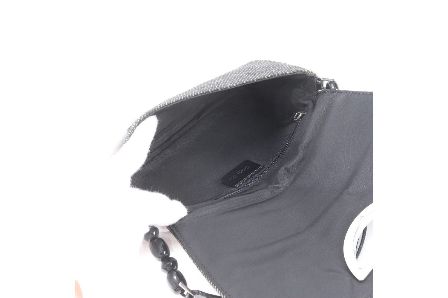 Maris Pearl Denim Leather Shoulder Bag — view 7