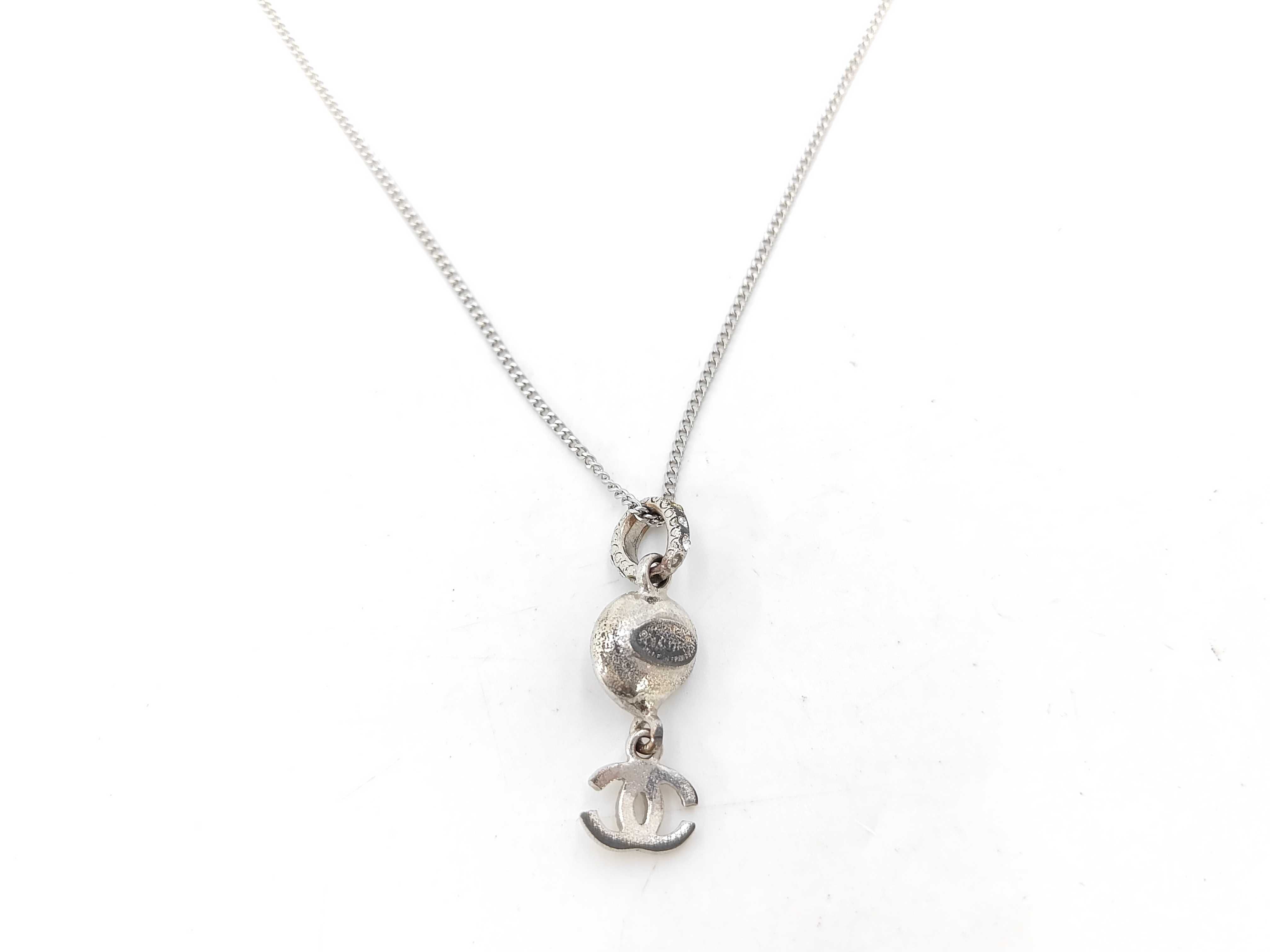 Coco Mark Camellia Rhinestone Necklace 04P — view 2
