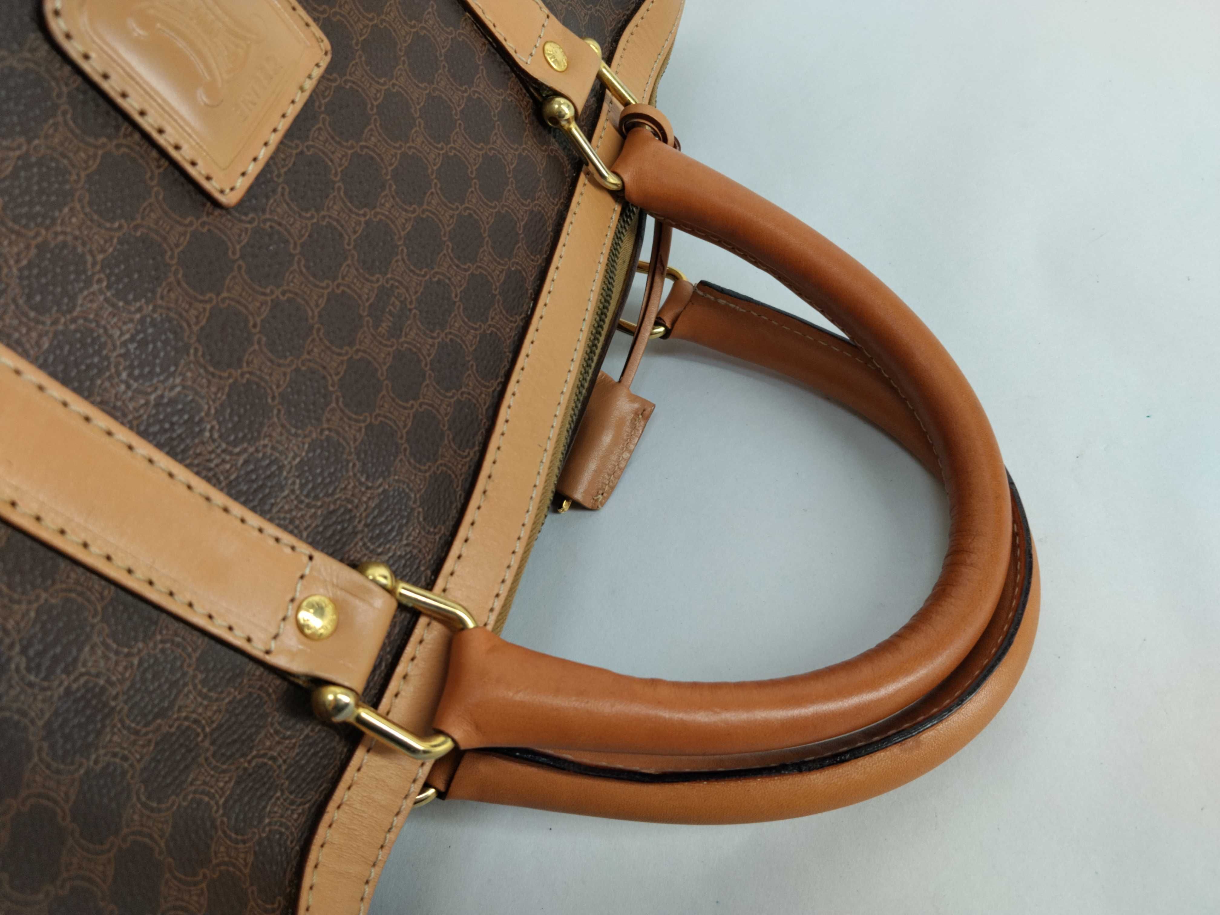 Macadam PVC Boston Bag (Brown) — view 3