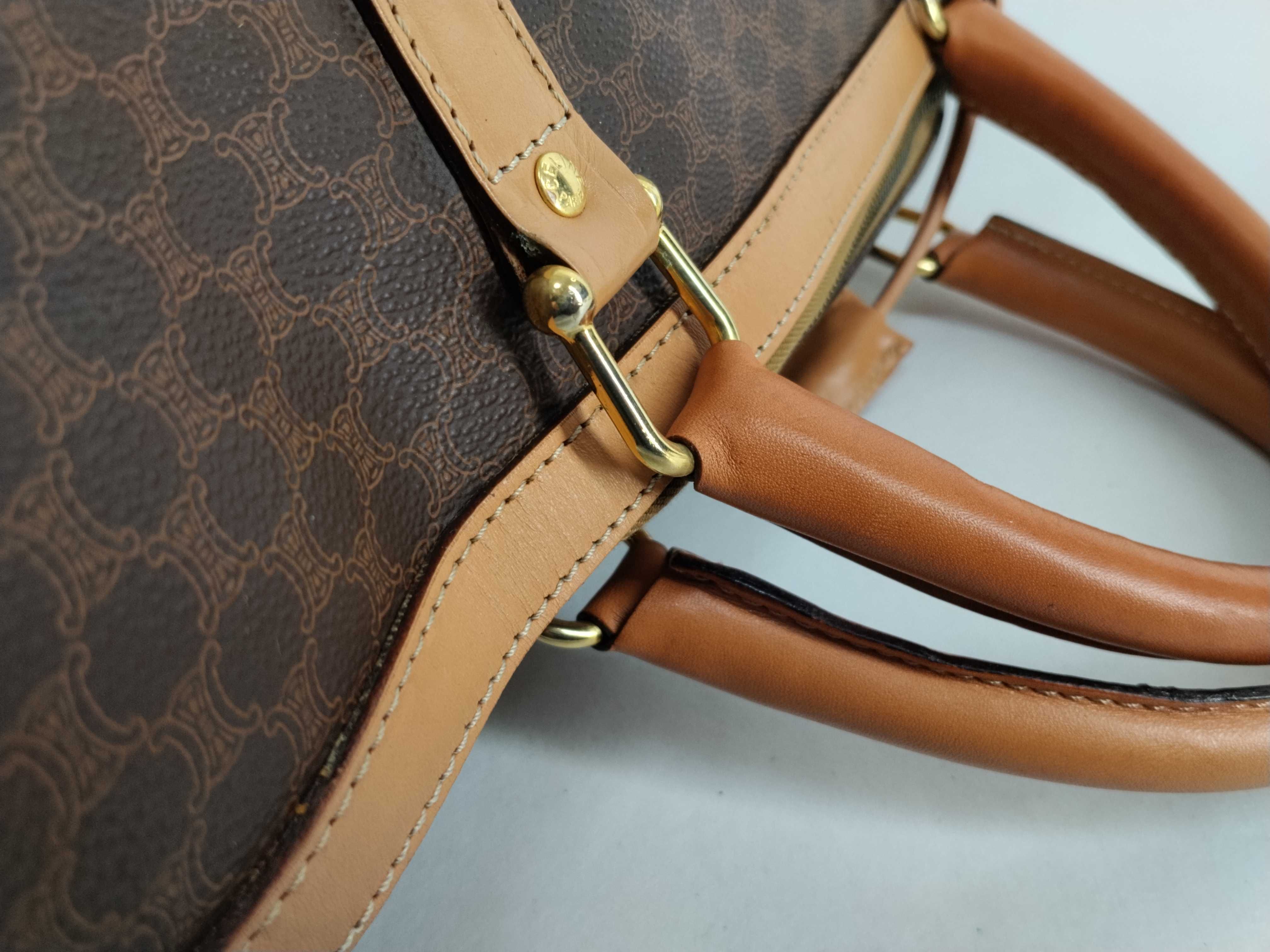 Macadam PVC Boston Bag (Brown) — view 5