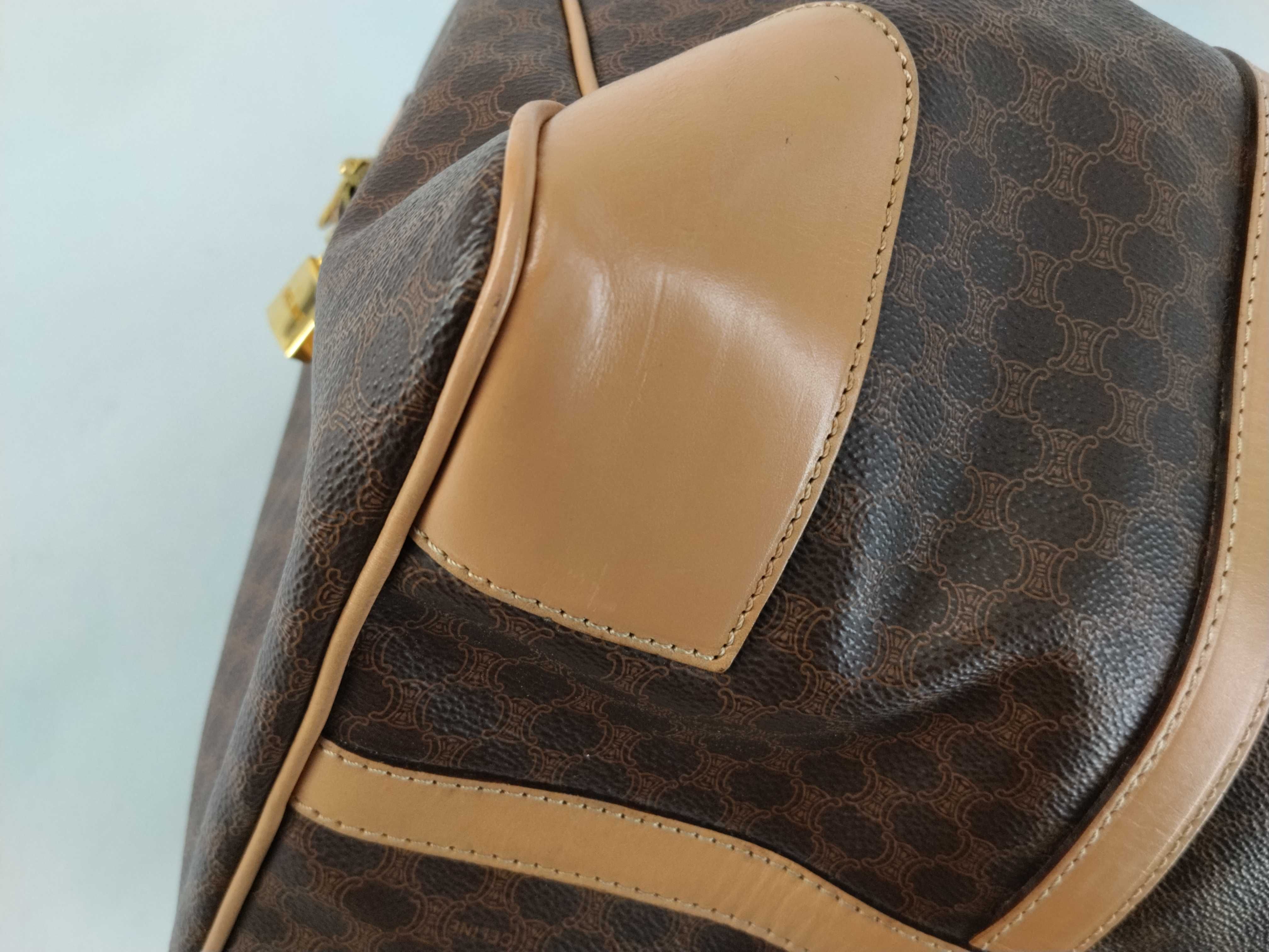 Macadam PVC Boston Bag (Brown) — view 6