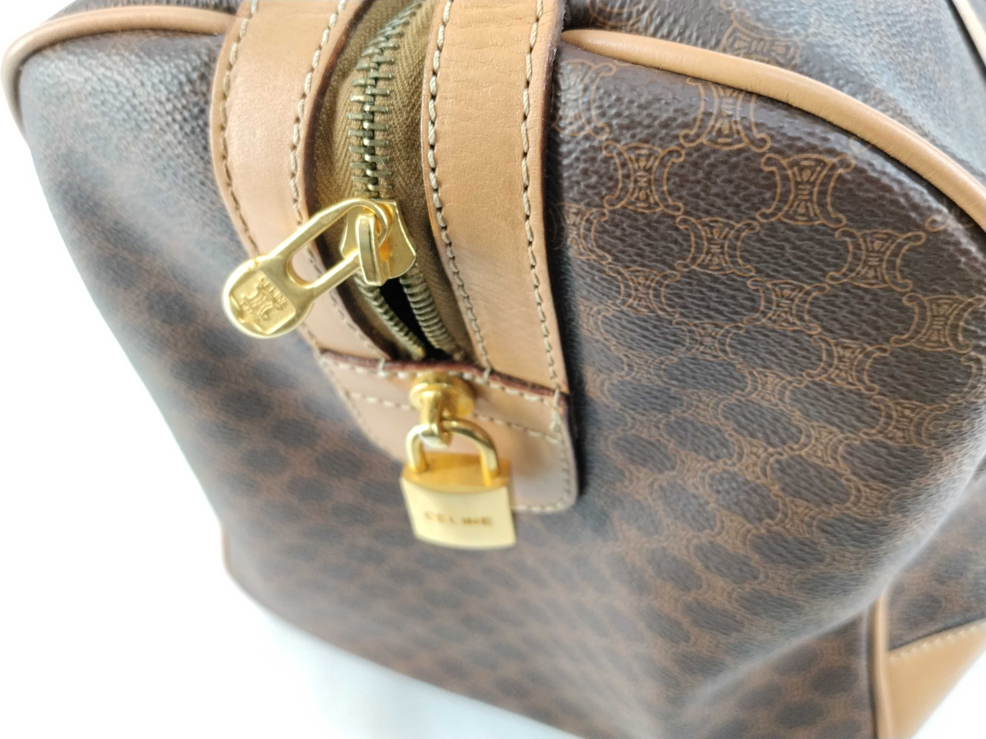 Macadam PVC Boston Bag (Brown) — view 8