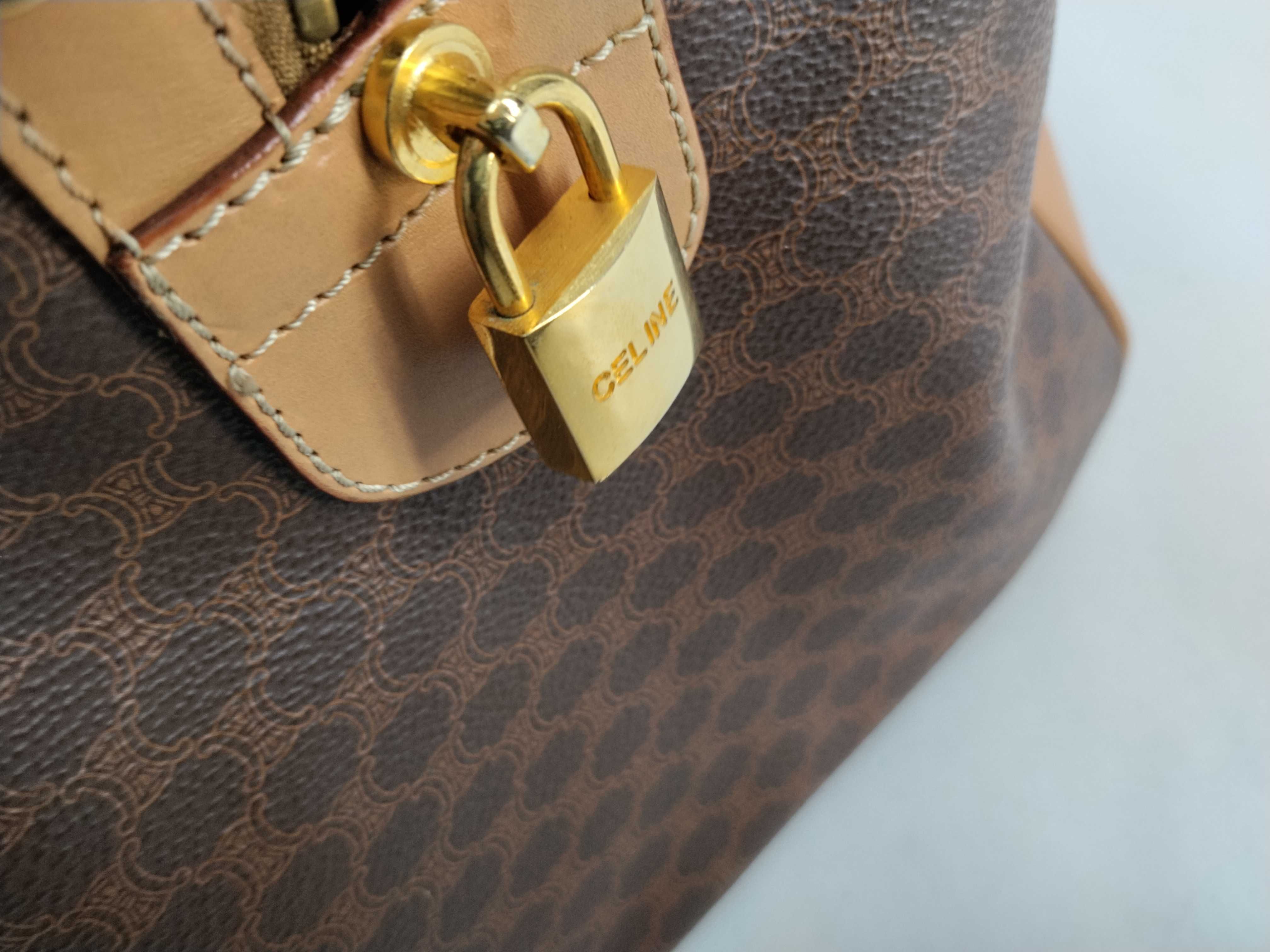 Macadam PVC Boston Bag (Brown) — view 9