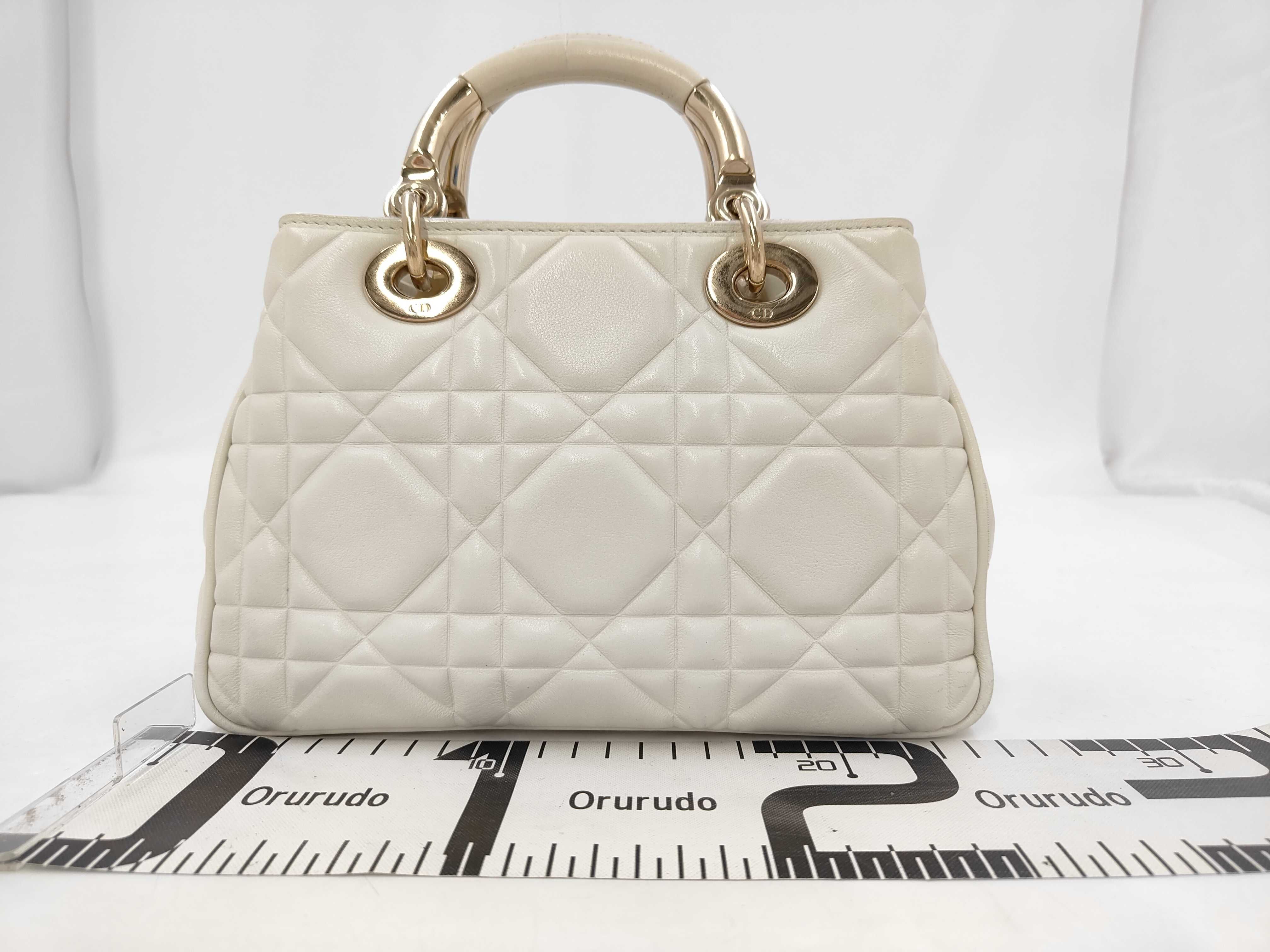 Lady Dior M0697OVJX Lady 95.22 Small White Handbag — view 2