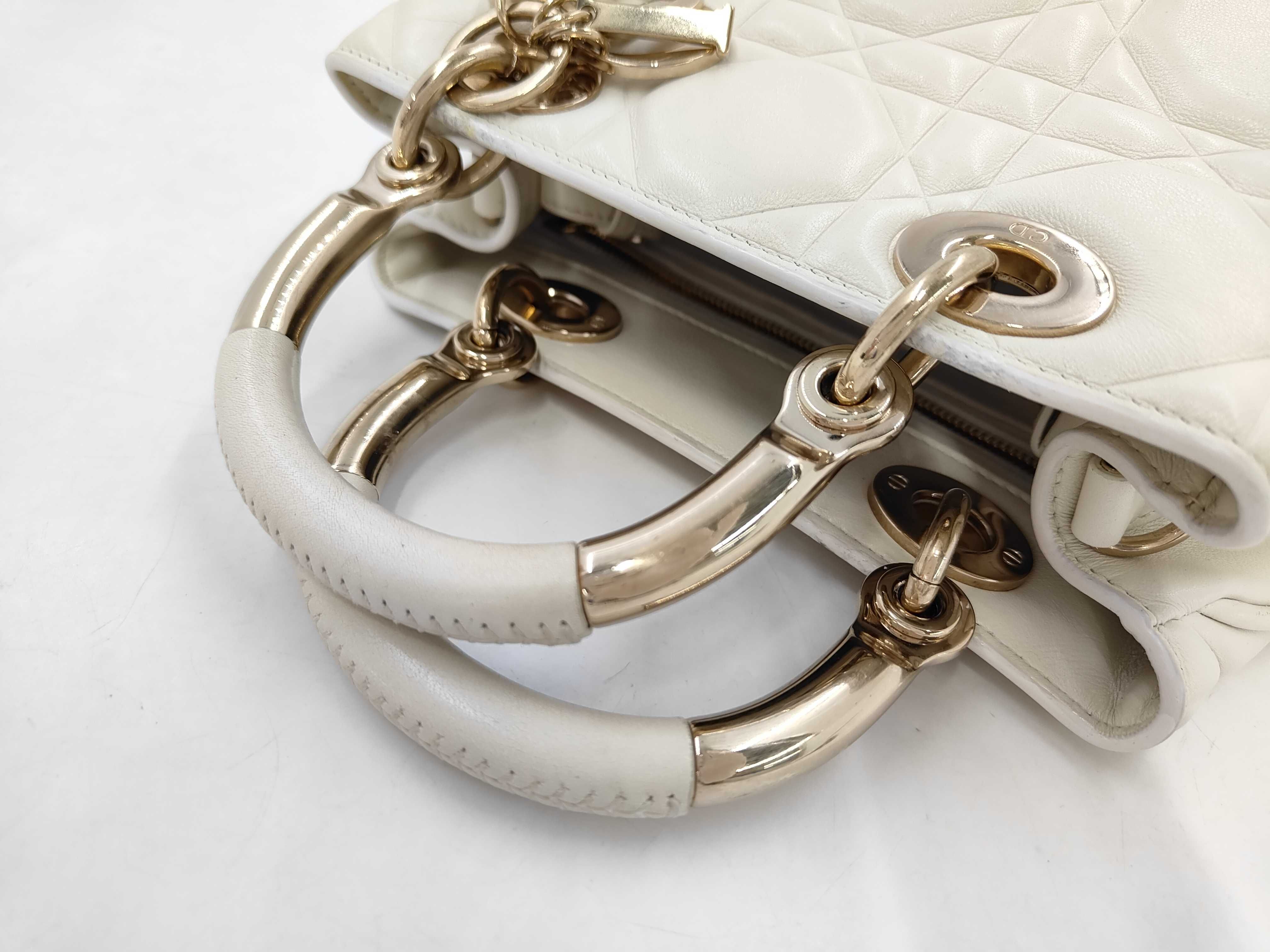 Lady Dior M0697OVJX Lady 95.22 Small White Handbag — view 5