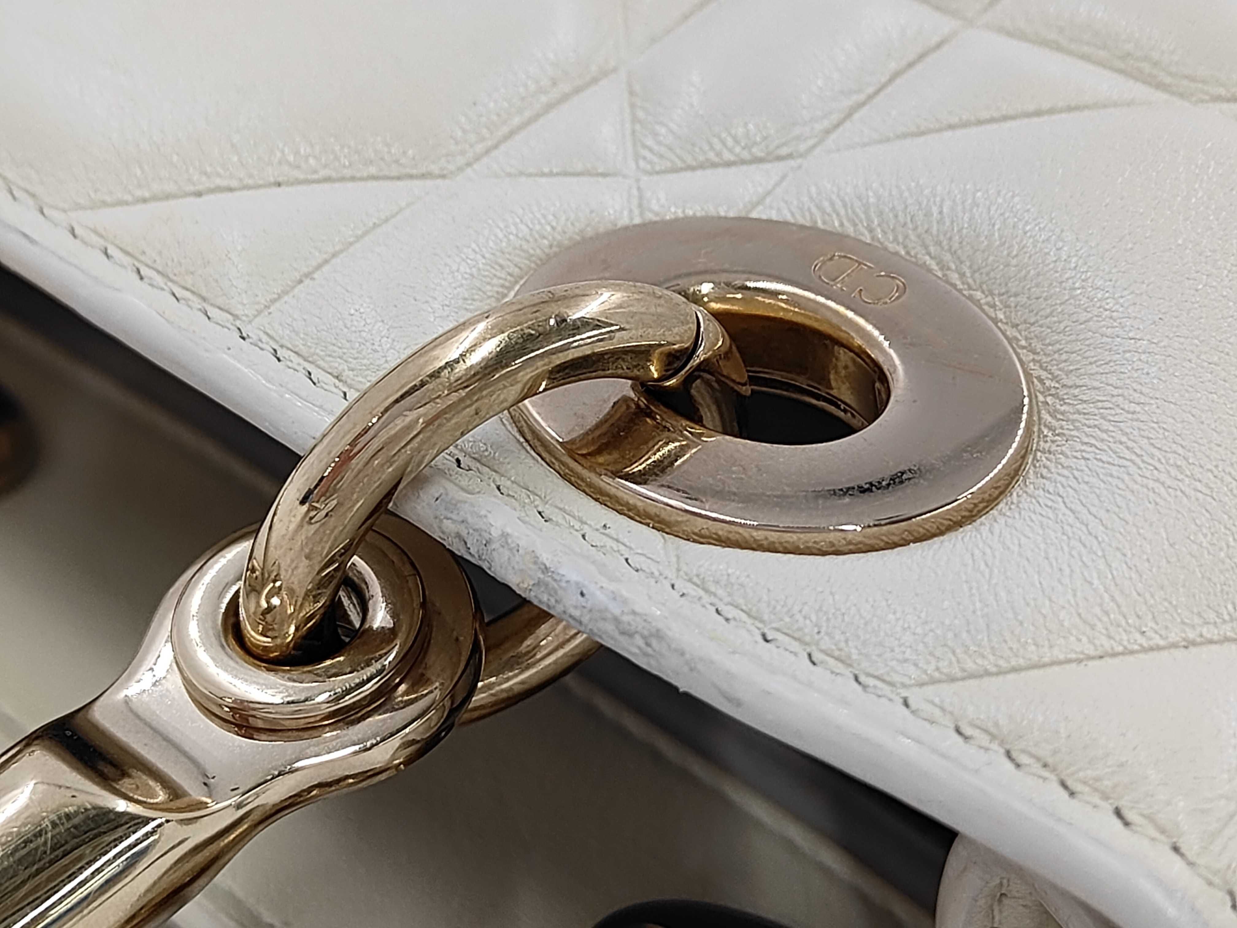 Lady Dior M0697OVJX Lady 95.22 Small White Handbag — view 7