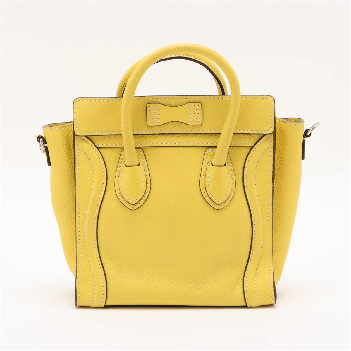 Luggage Nano Shopper Leather 2WAY Handbag Yellow — view 2